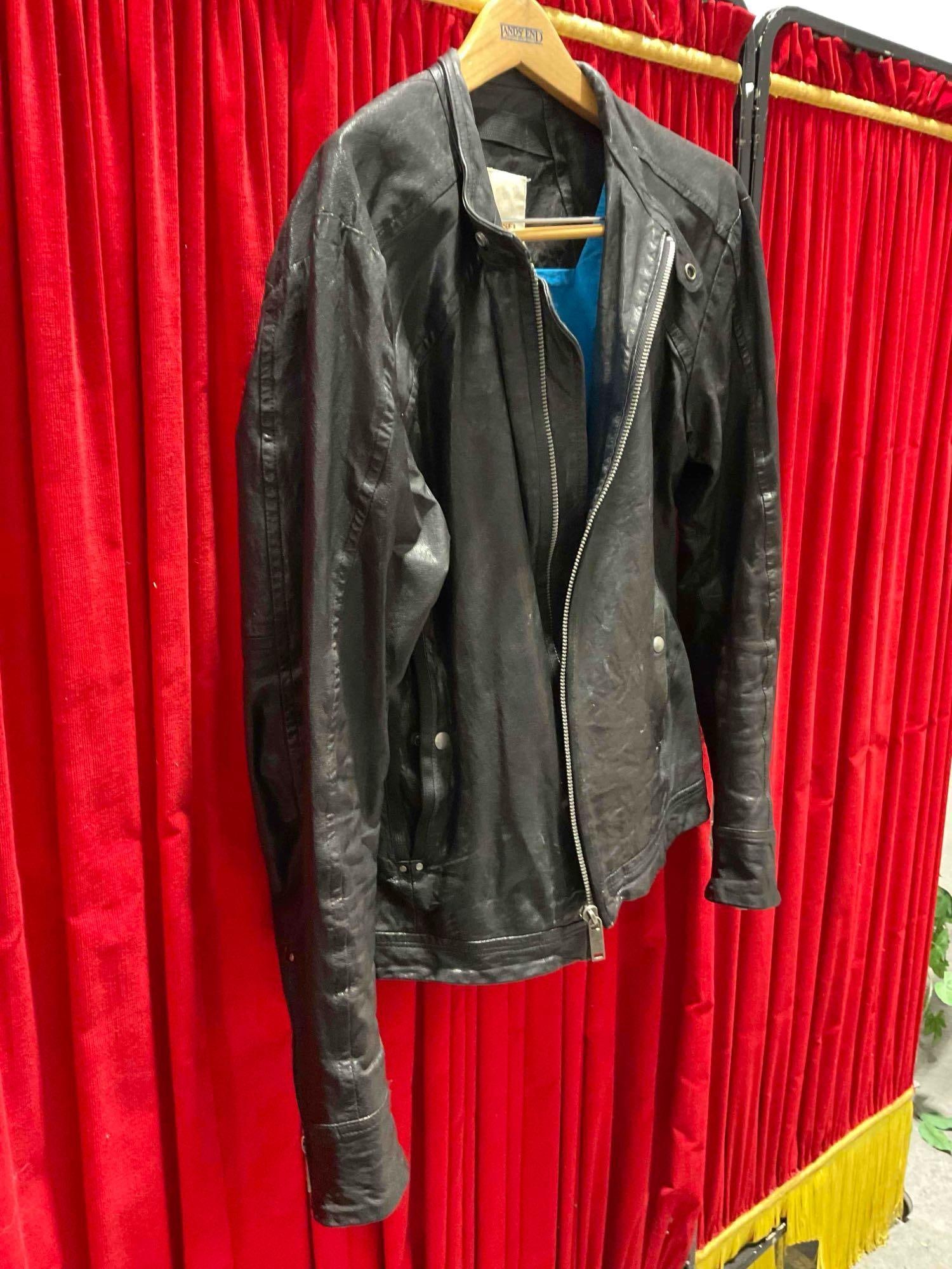 Diesel Black Leather Ladies Motorcycle Style Jacket, Size XL. Good Condition. See pics. - 3