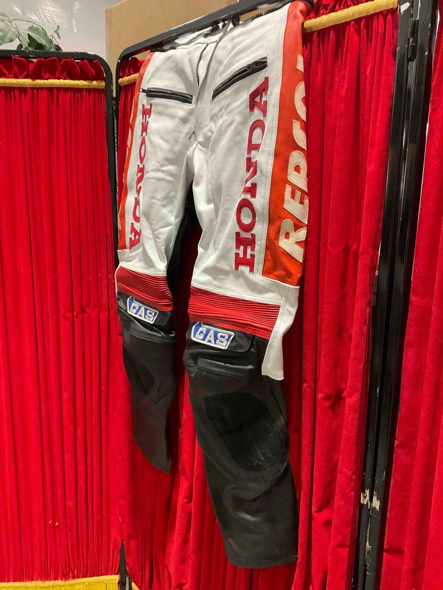Honda Repsol White/Black/Red Leather Men's Motorcycle Pants, Size L. Good Condition. See pics. - 3