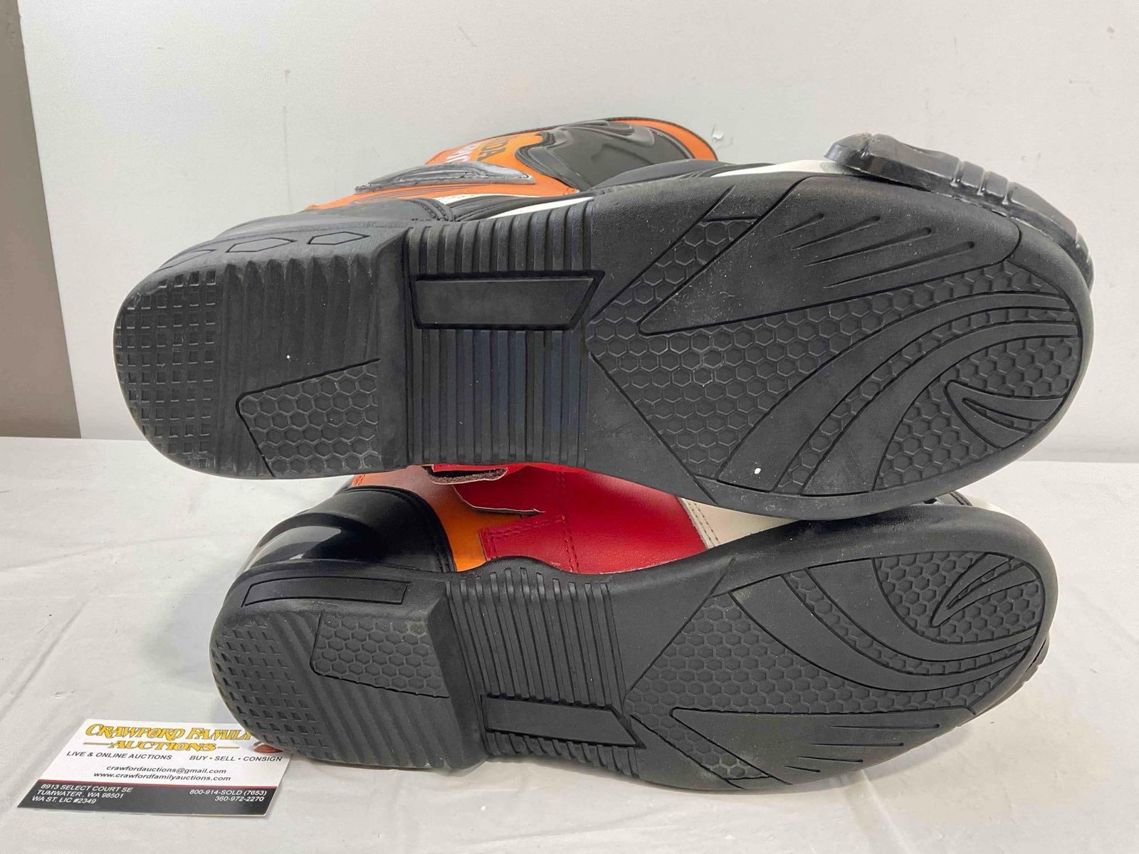 Honda Repsol Leather Motorcycle Racing Boots, Size Men's US 13. Good Condition. See pics. - 8