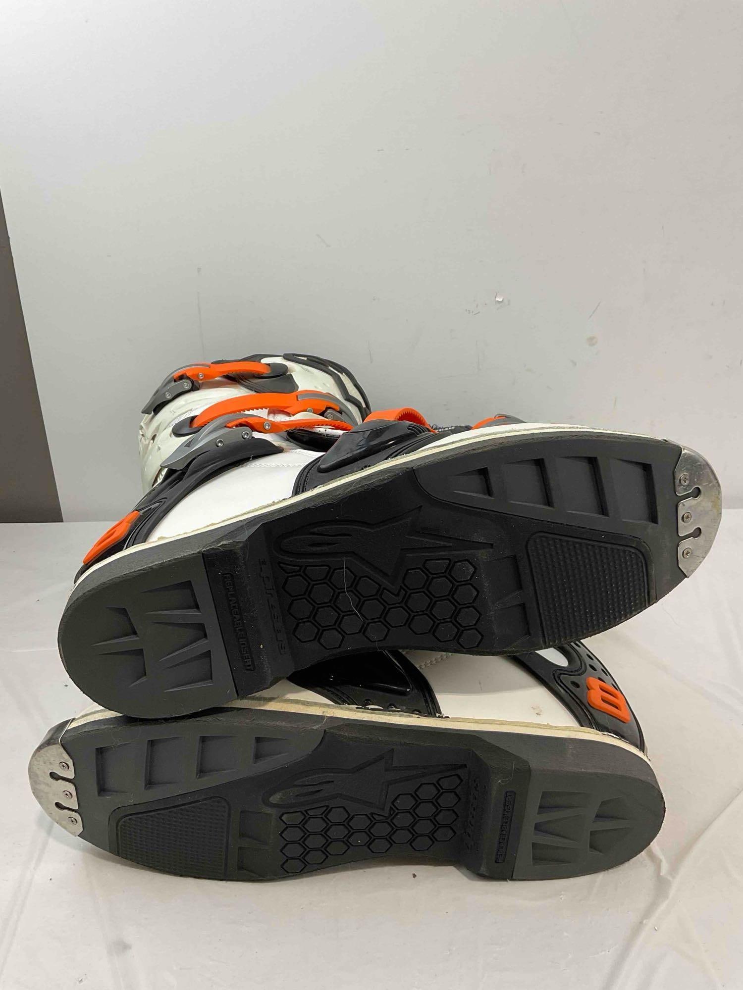 Alpinestars Tech 8 KTM White & Orange Dirt Bike Boots in Men's Size 11. Good Condition. See pics. - 8