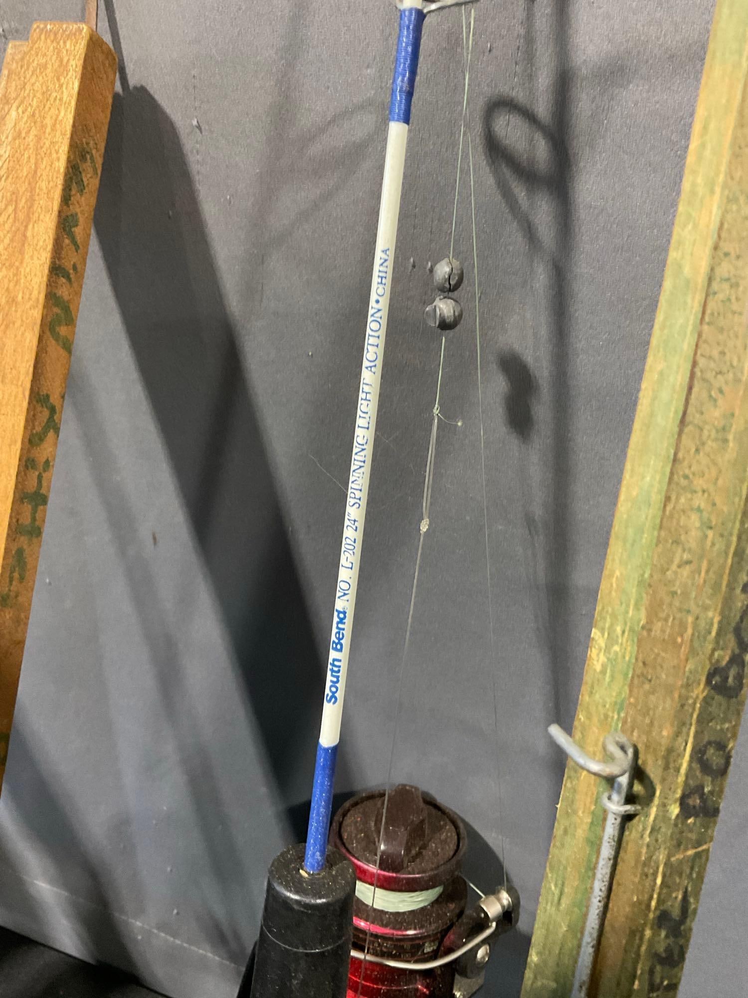 Set of 8 Handmade & small Collapsing Fishing Poles, Unique pieces - 4