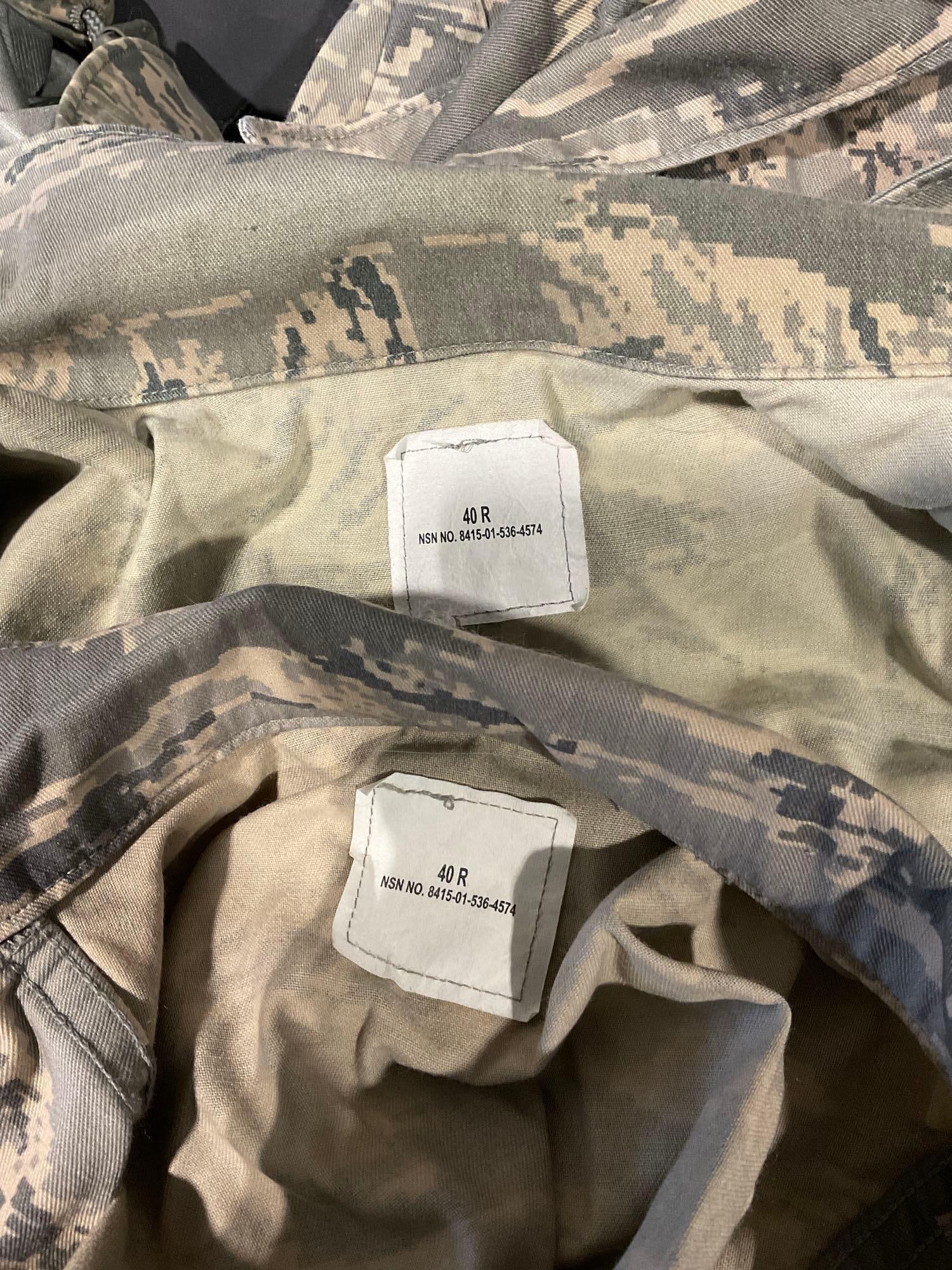 Air Force digital camo Fatigues, Several Utility Coat & Trousers, Size Medium & 34S - 3
