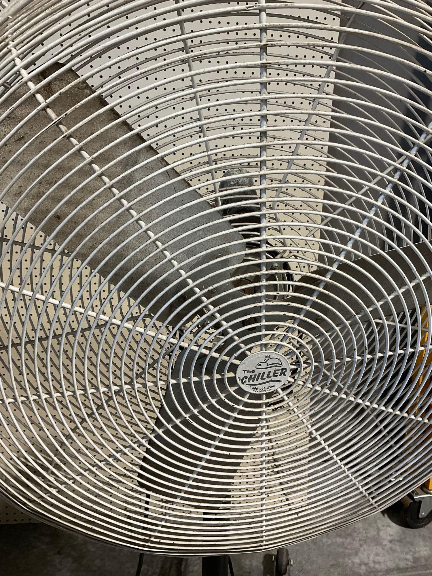 Large Industrial Pedestal Fan, The Chiller, needs rewiring, tested & powers on - 2