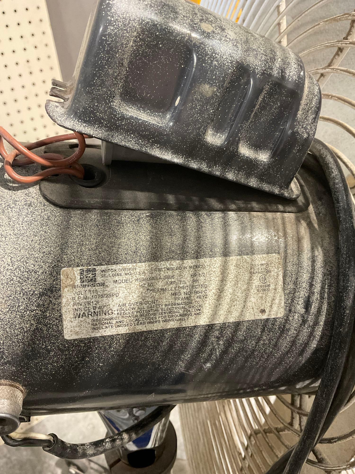 Large Industrial Pedestal Fan, The Chiller, needs rewiring, tested & powers on - 3