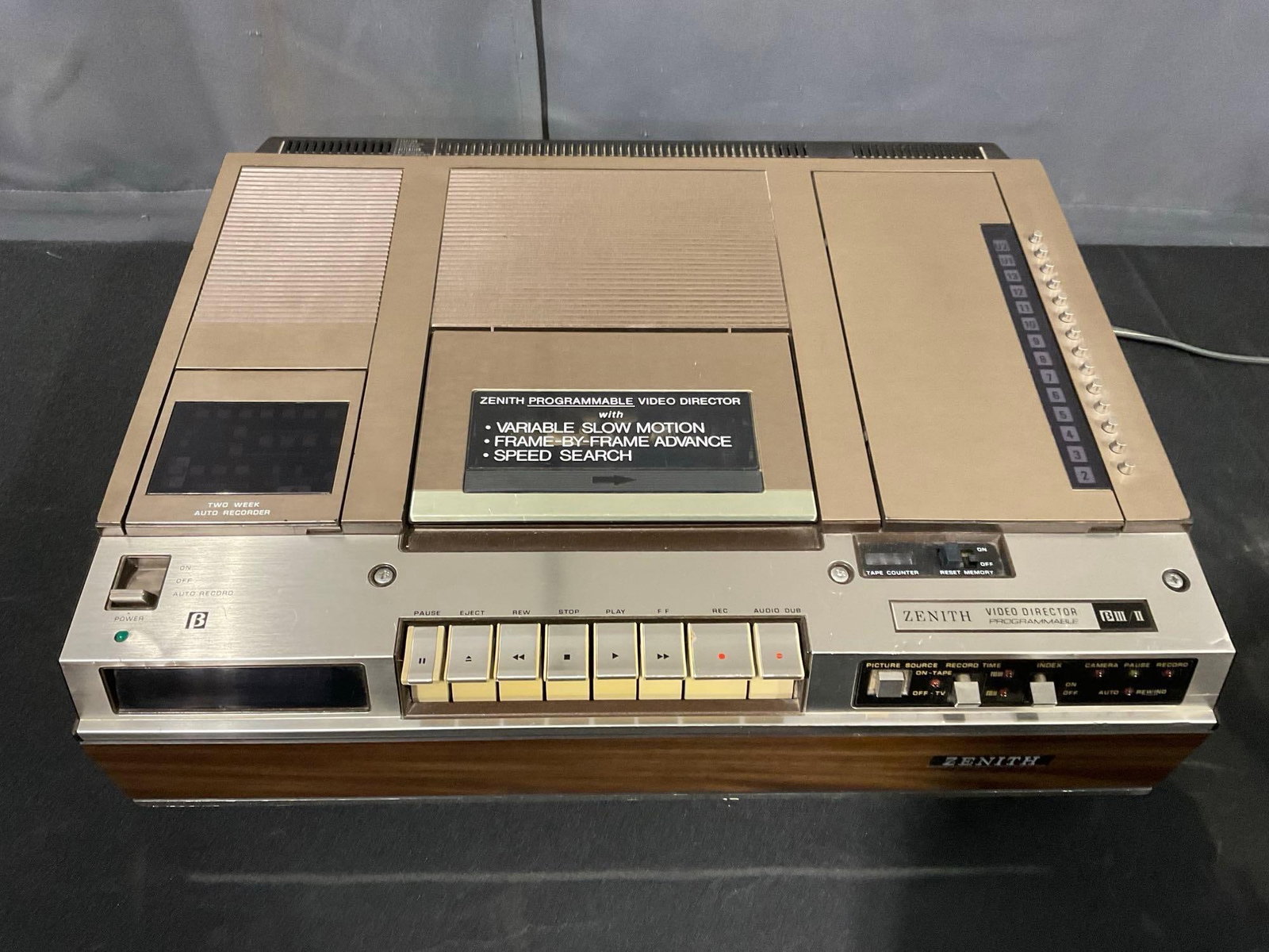Zenith model no VR9760W, Video Cassette Recorder, 8h x 20w x 16d inches - 2