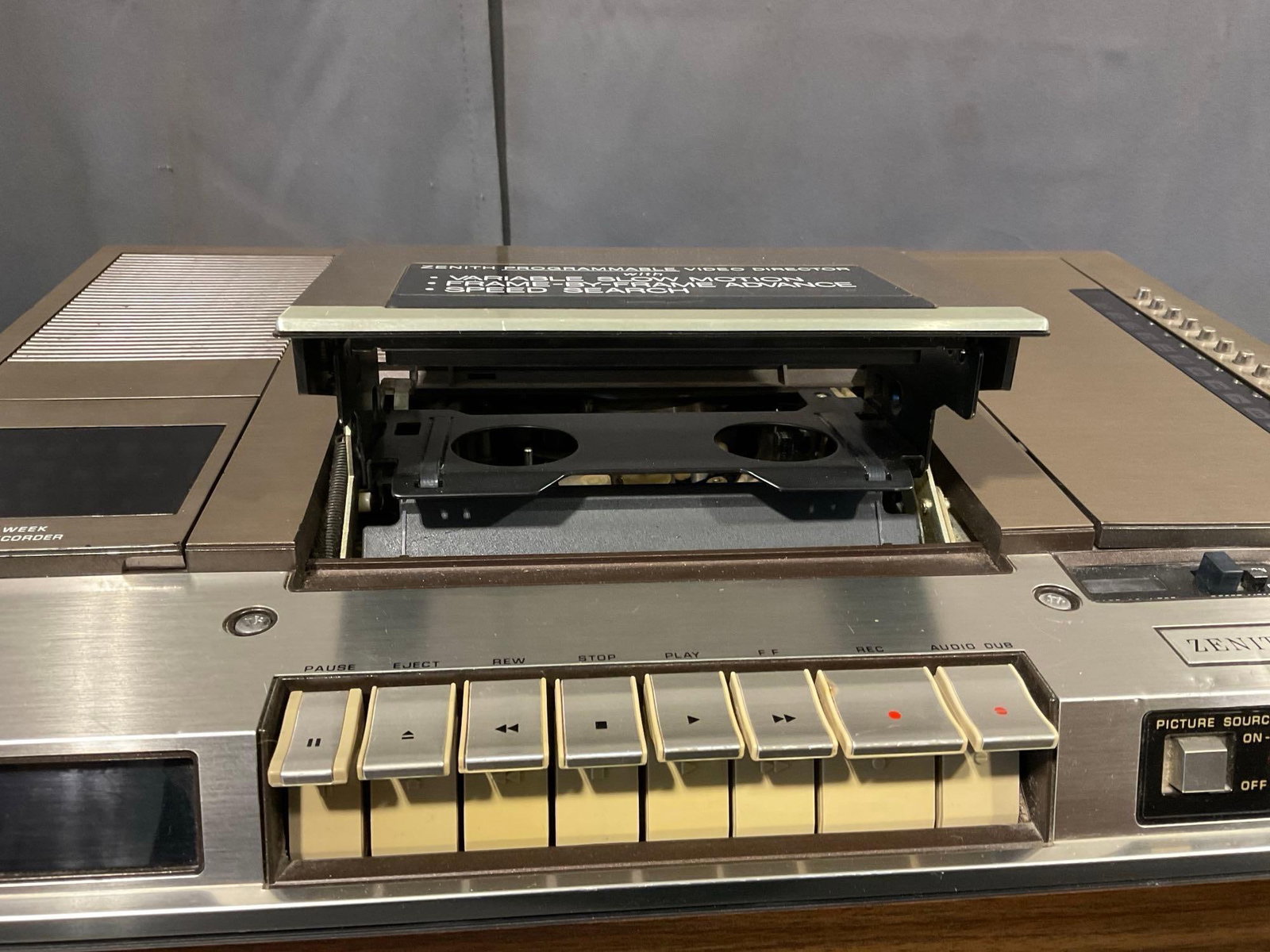 Zenith model no VR9760W, Video Cassette Recorder, 8h x 20w x 16d inches - 5