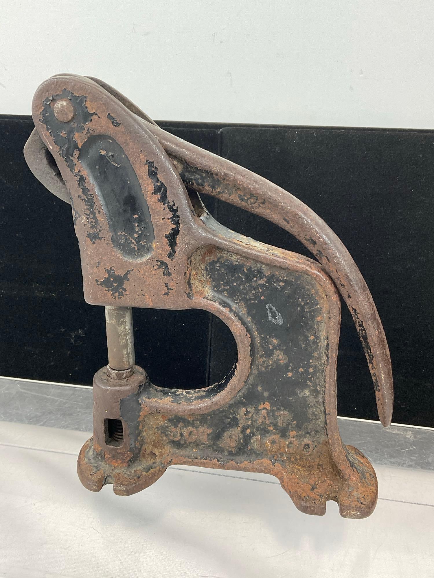 Antique Cast Iron REX Punch #27, 1900s 8h x 7w x 3d inches - 2