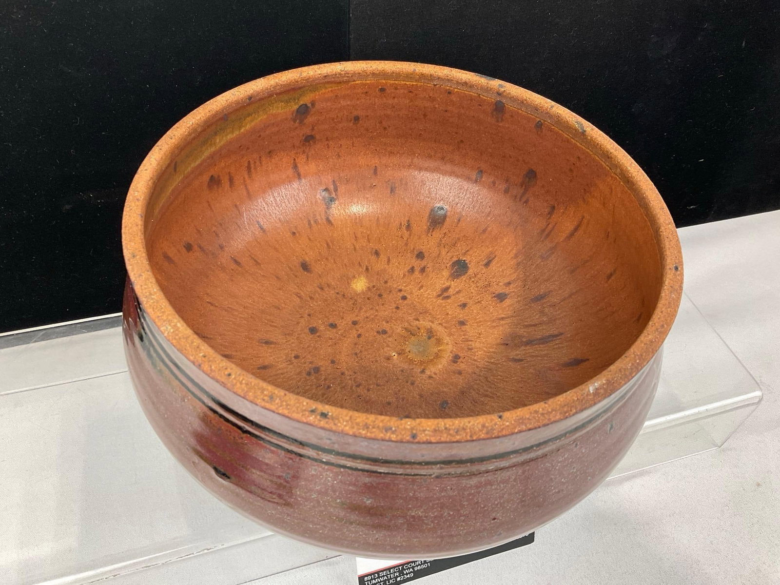 Vintage Studio Pottery Lidded Casserole Dish, Red Glaze, 6h x 10w x 10d inches - 4