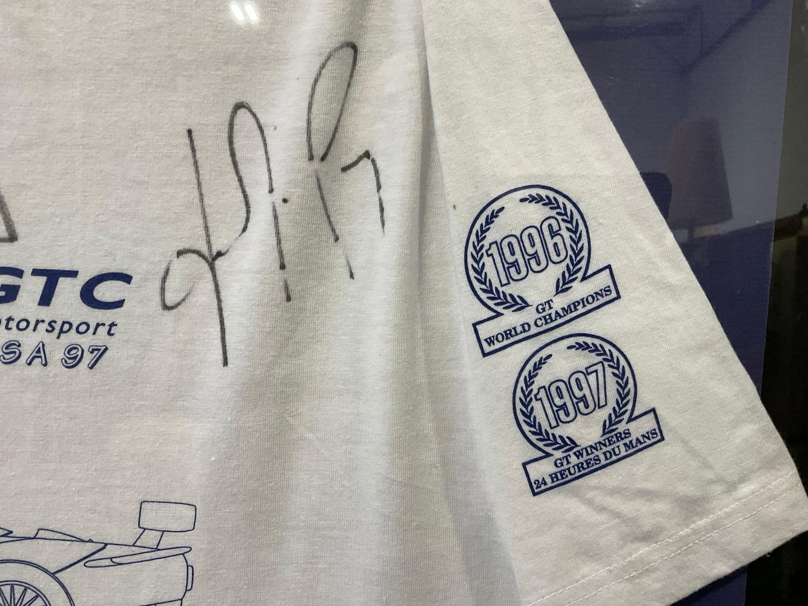 Framed GTC Motorsport USA 1997 Tee Shirt Signed by Drivers, 42h x 29w inches - 4