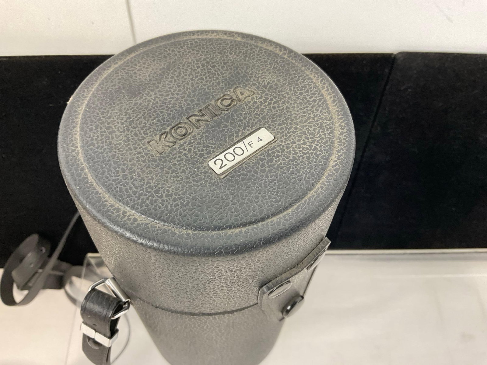 Konica Hexar AR 200mm F4 Lens in leather case, 9h x 5w x 5d inches - 4