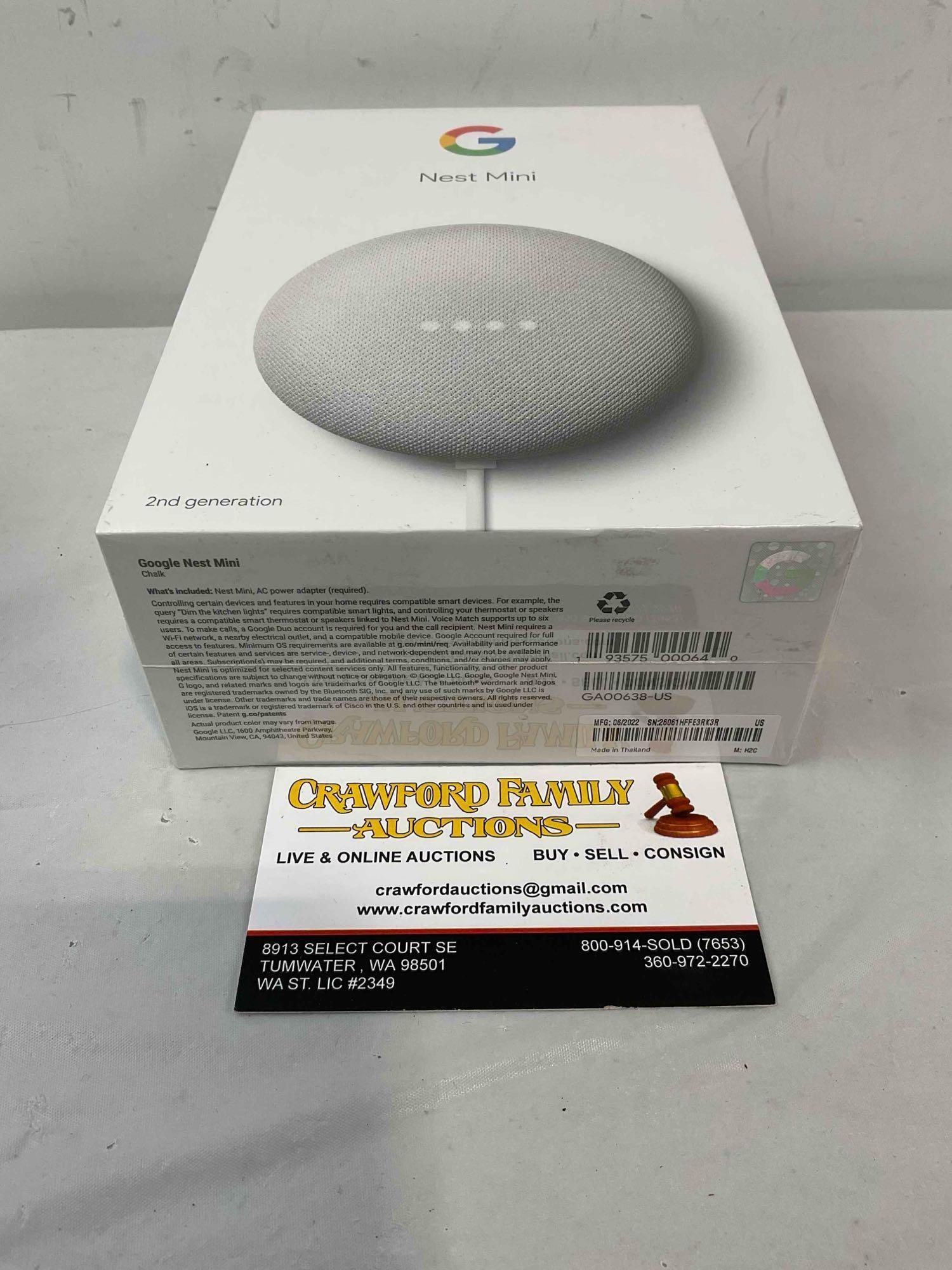 NIB Google Nest Mini Second Generation in Chalk Color. Good Condition. See pics. - 5