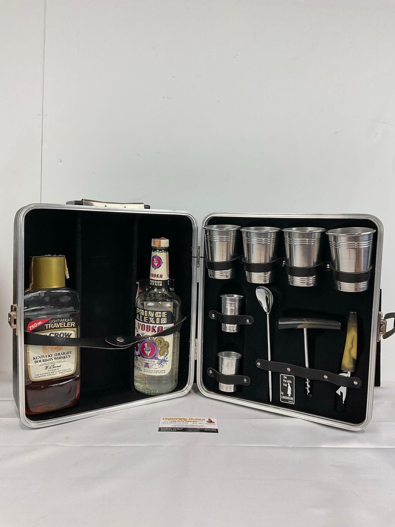 The Portable Pub by Londonaire, Portable Bar supplies, space for 3 bottles, 4 cups, 2 shots, spoo... (1 of 5)