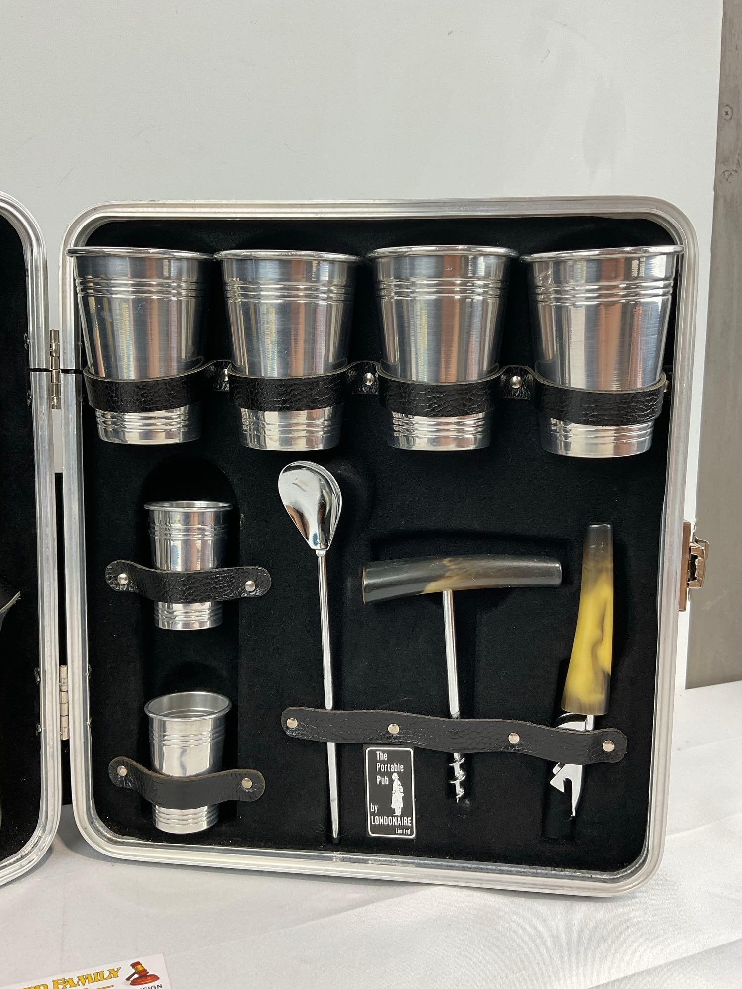 The Portable Pub by Londonaire, Portable Bar supplies, space for 3 bottles, 4 cups, 2 shots, spoo... - 2