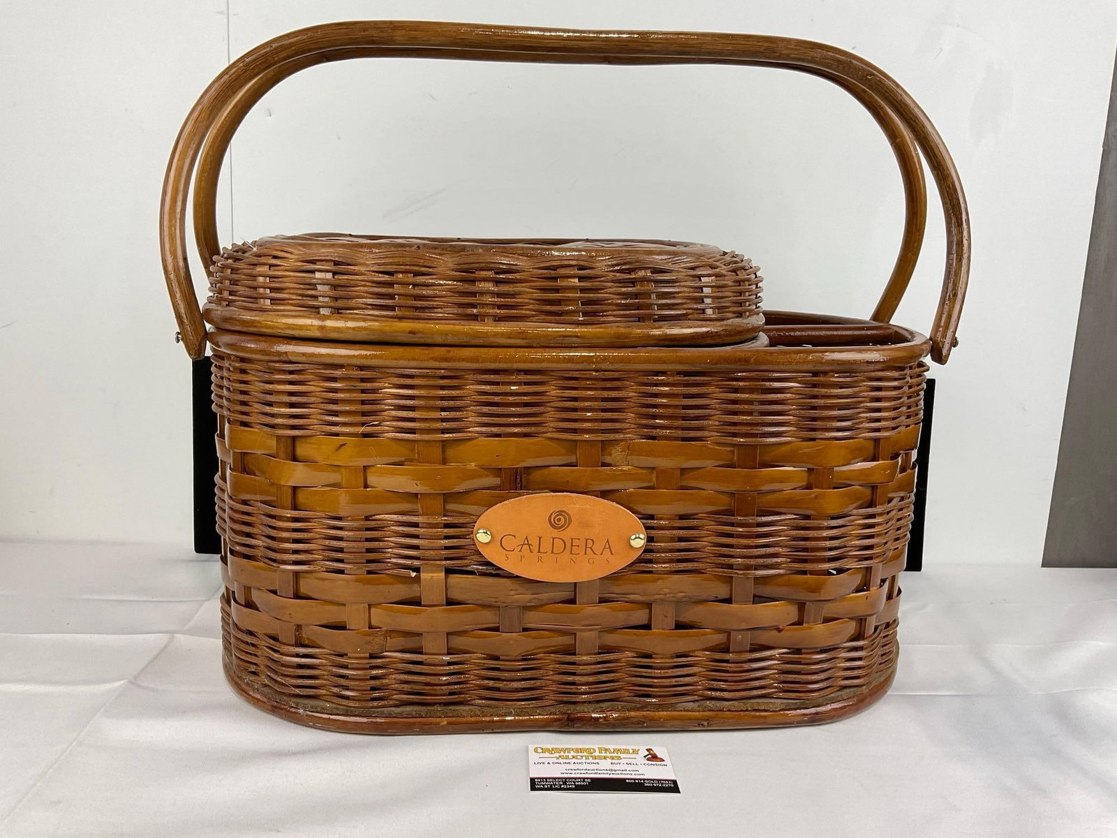Caldera Springs Picnic Basket w/supplies, utensils & more (1 of 5)