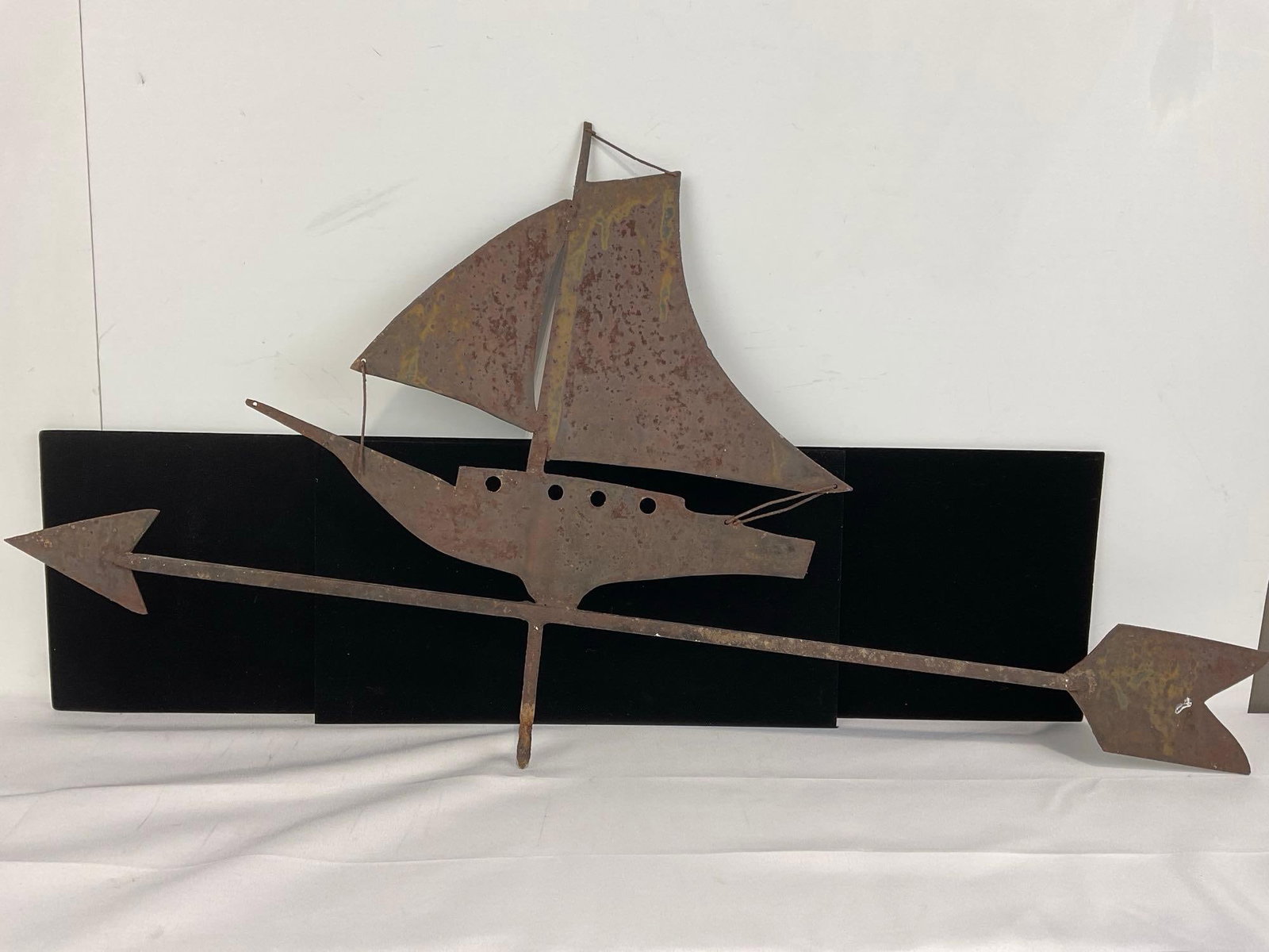 Handmade Sheet Metal Sailboat Weathervane, 17h x 33w x 2d inches (1 of 5)