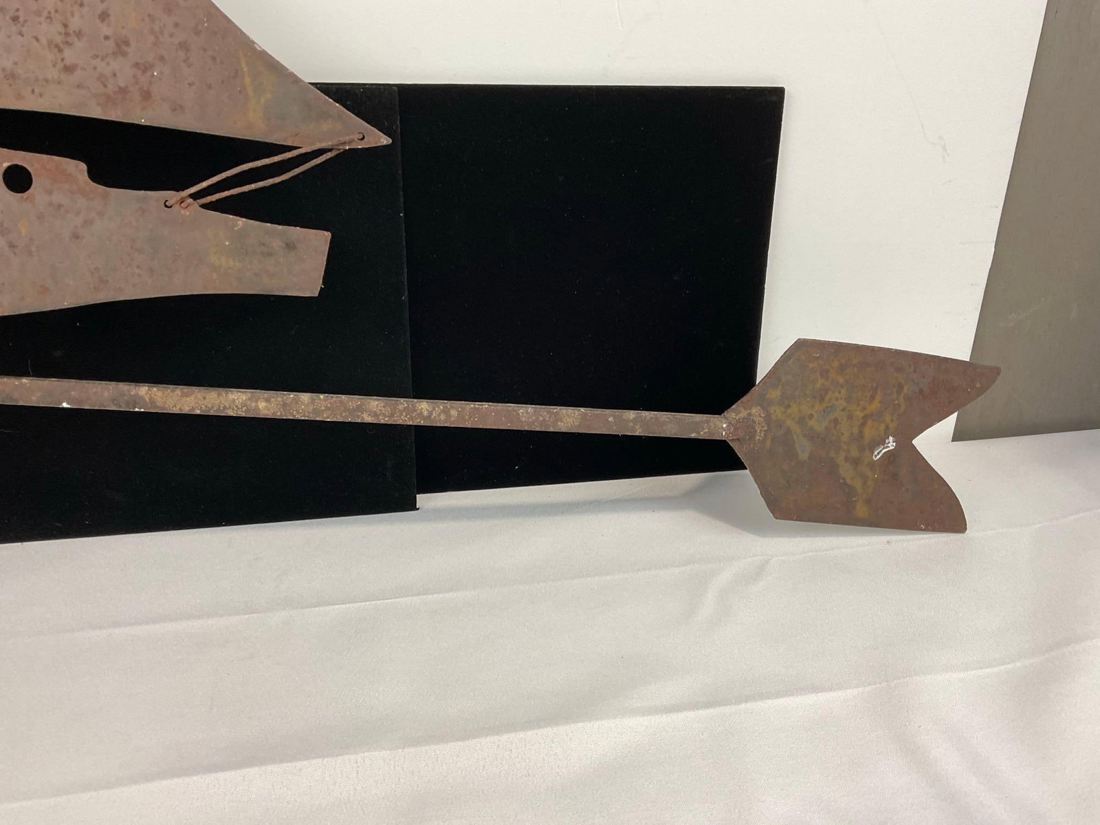 Handmade Sheet Metal Sailboat Weathervane, 17h x 33w x 2d inches - 4