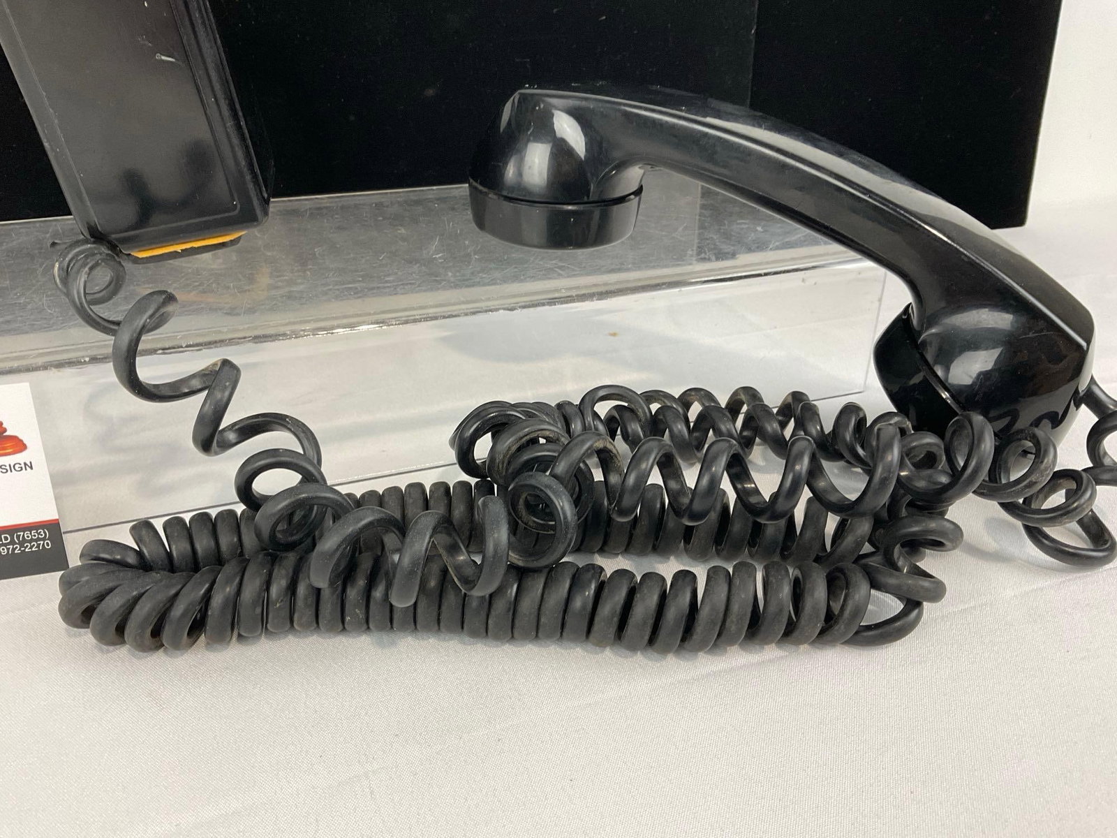 Western Electric 211 Rotary Dial Wall Mount Space Saver Telephone, 13h x 7w x 5d inches - 3