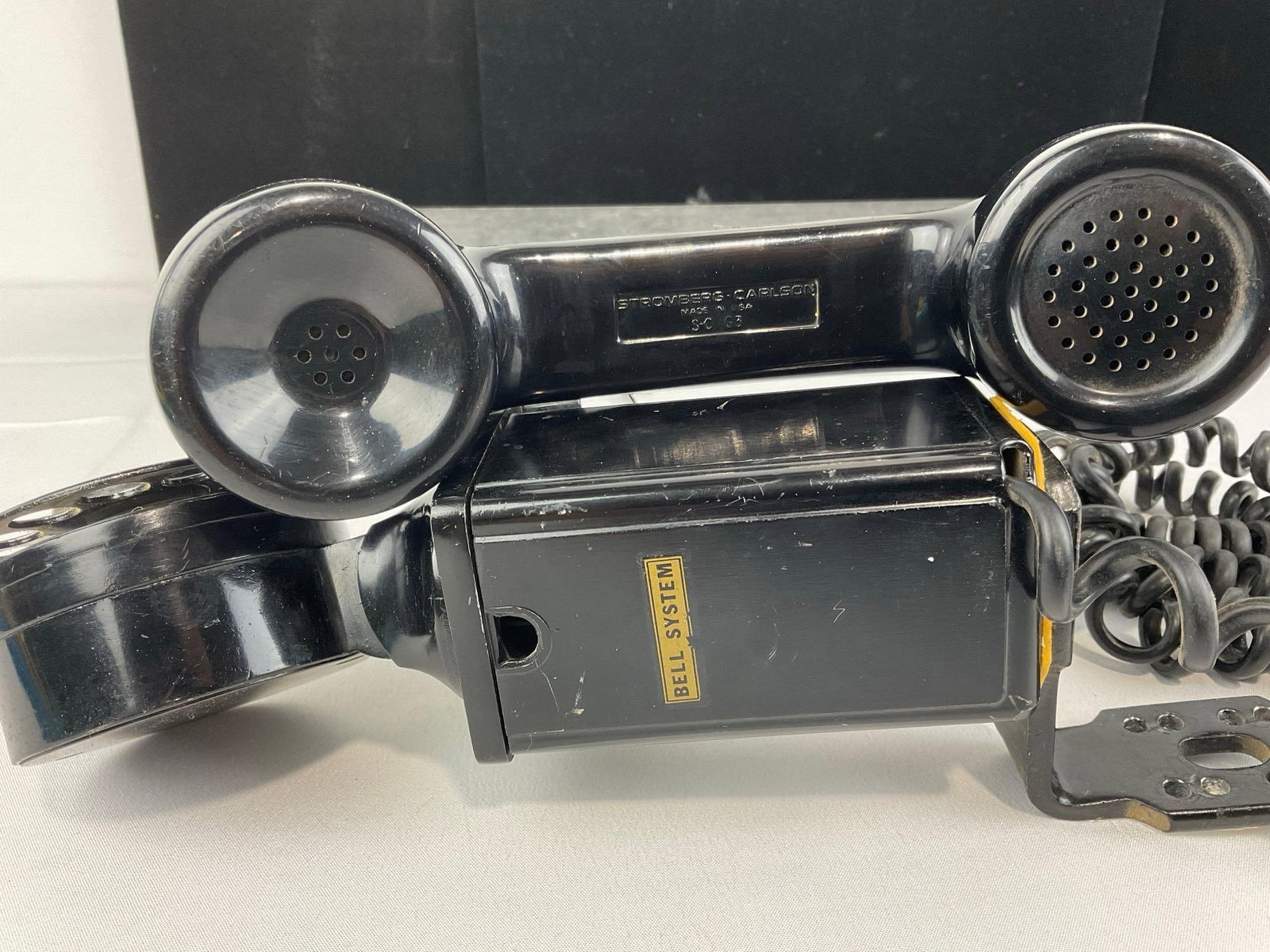 Western Electric 211 Rotary Dial Wall Mount Space Saver Telephone, 13h x 7w x 5d inches - 4