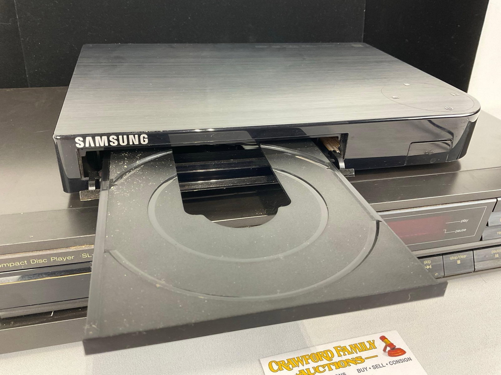 Technics model no. SL-P150 CD Player & Samsung Blu-Ray Disc Player, missing 1 power cable - 2