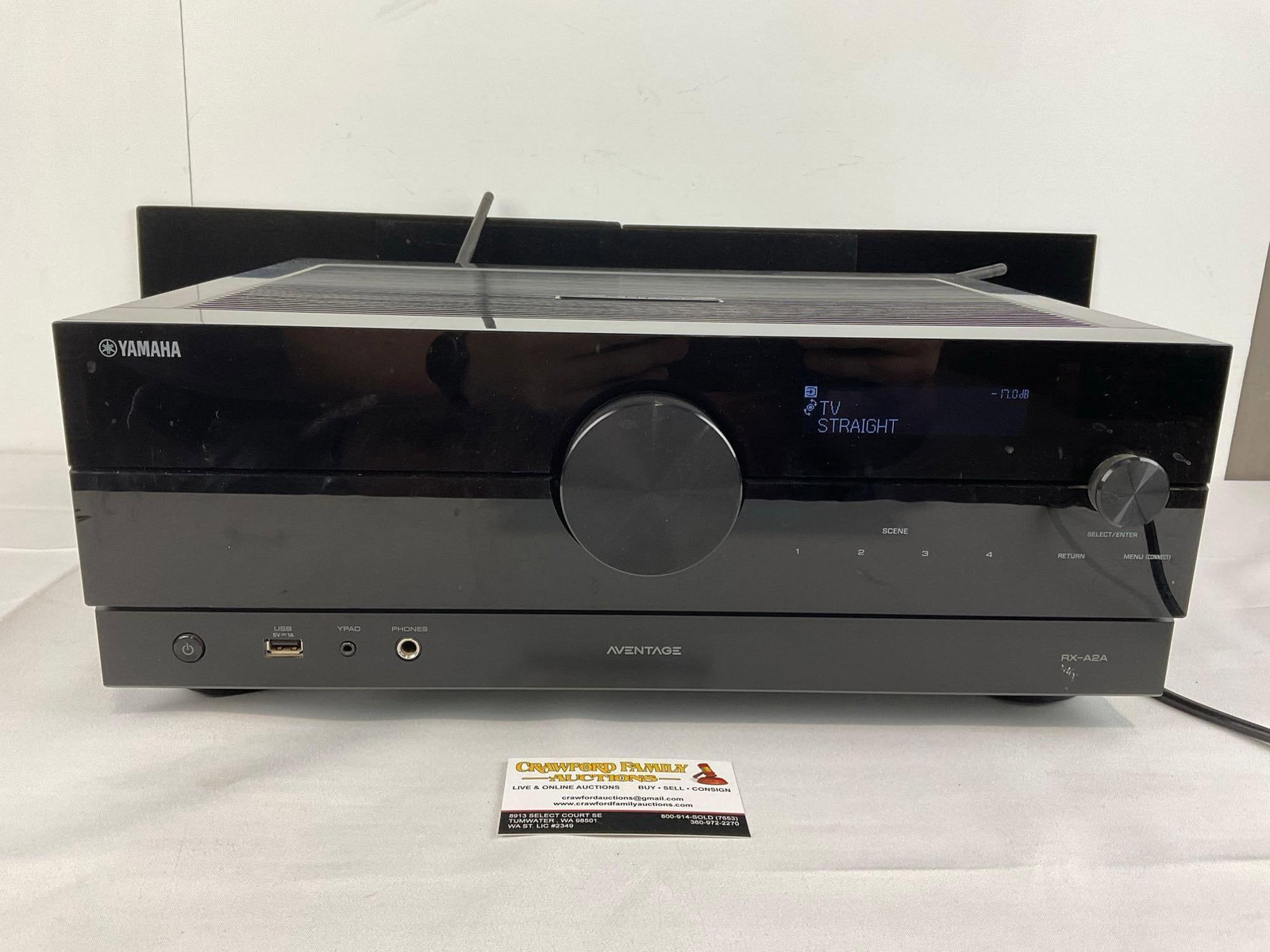 Yamaha Model RX-A2A AVENTAGE 7.2-Channel AV Receiver with 8K HDMI and MusicCast: Appears to be in good shape. The piece measures approx 8h x 18w x 16d inches. See pics. E-5910