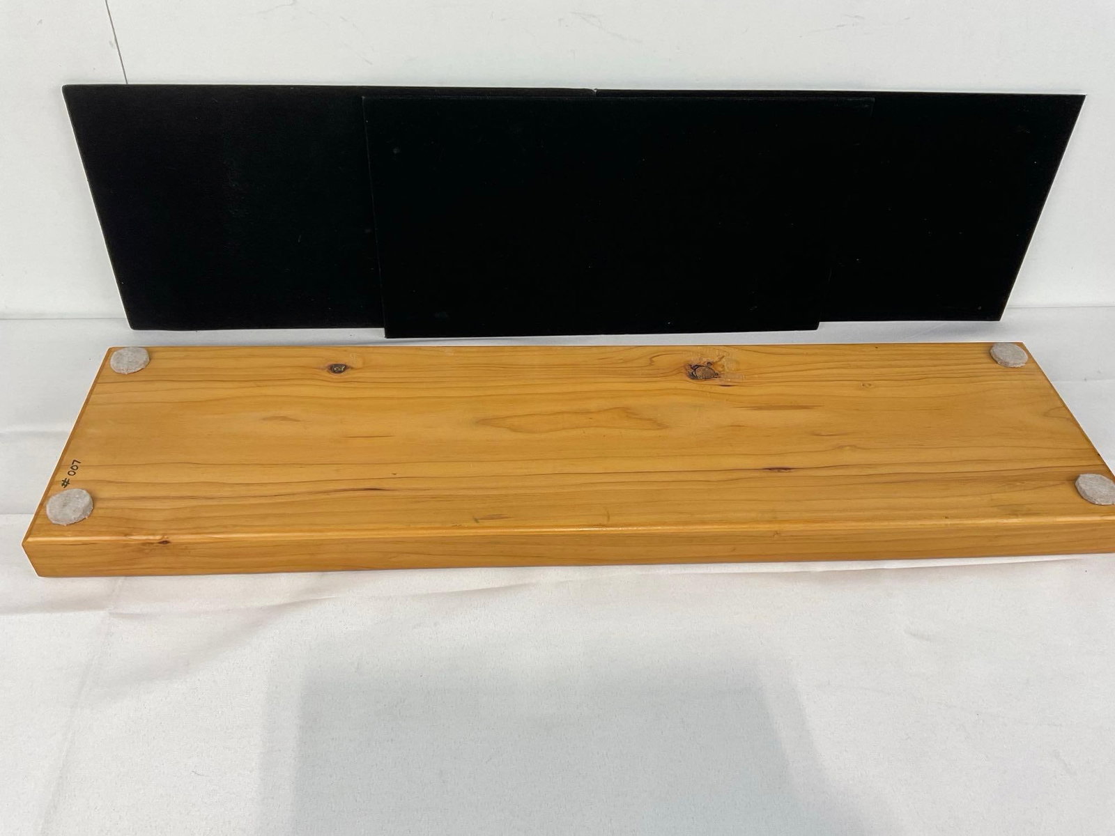 Custom Wooden Cribbage Board Set, w/6 metal pegs, 3h x 29w x 8d inches - 5