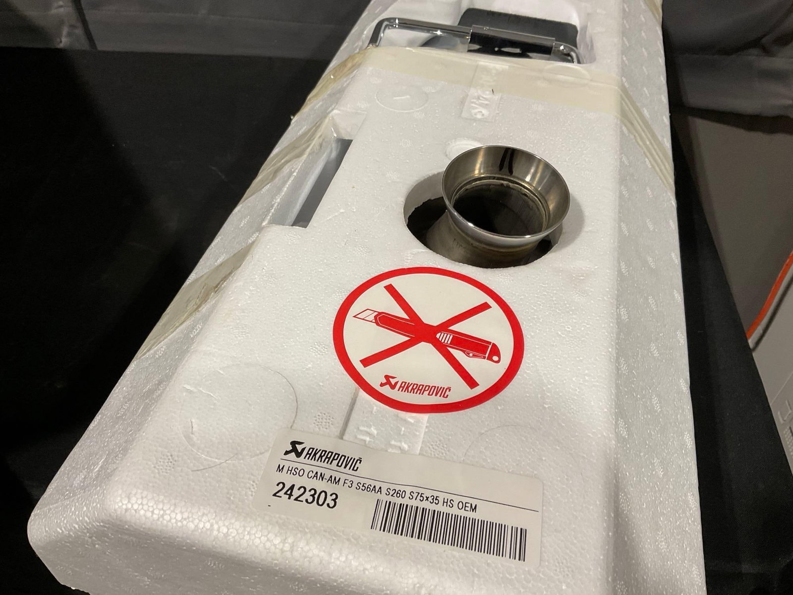 Akrapovic Can-Am Spyder F3 15 Chrome Straight Shot Silencer, made in Slovenia, LNIB - 8
