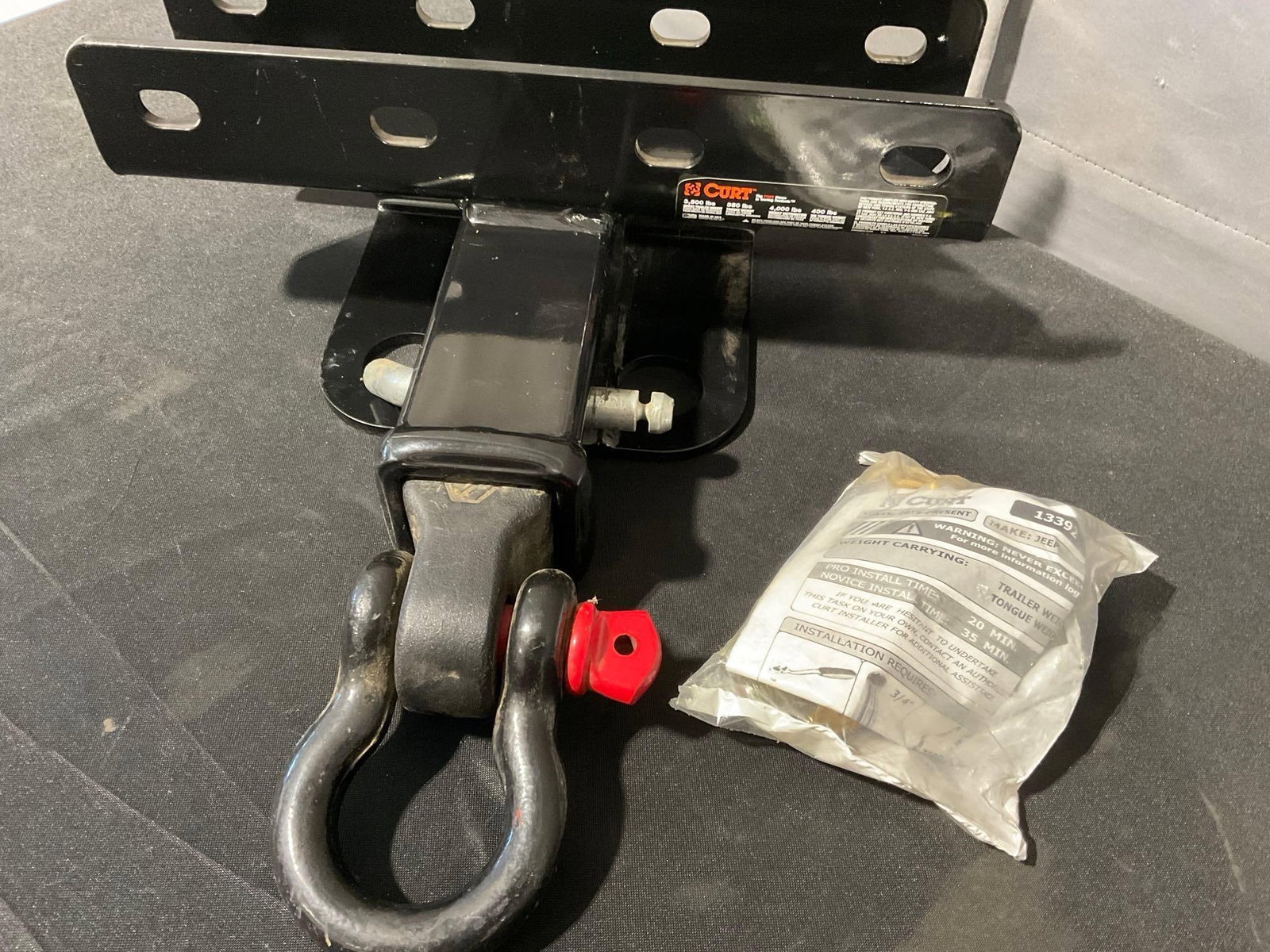 Curt ATV Hitch, w/Removable Shackle & Tongue w/hardware - 2