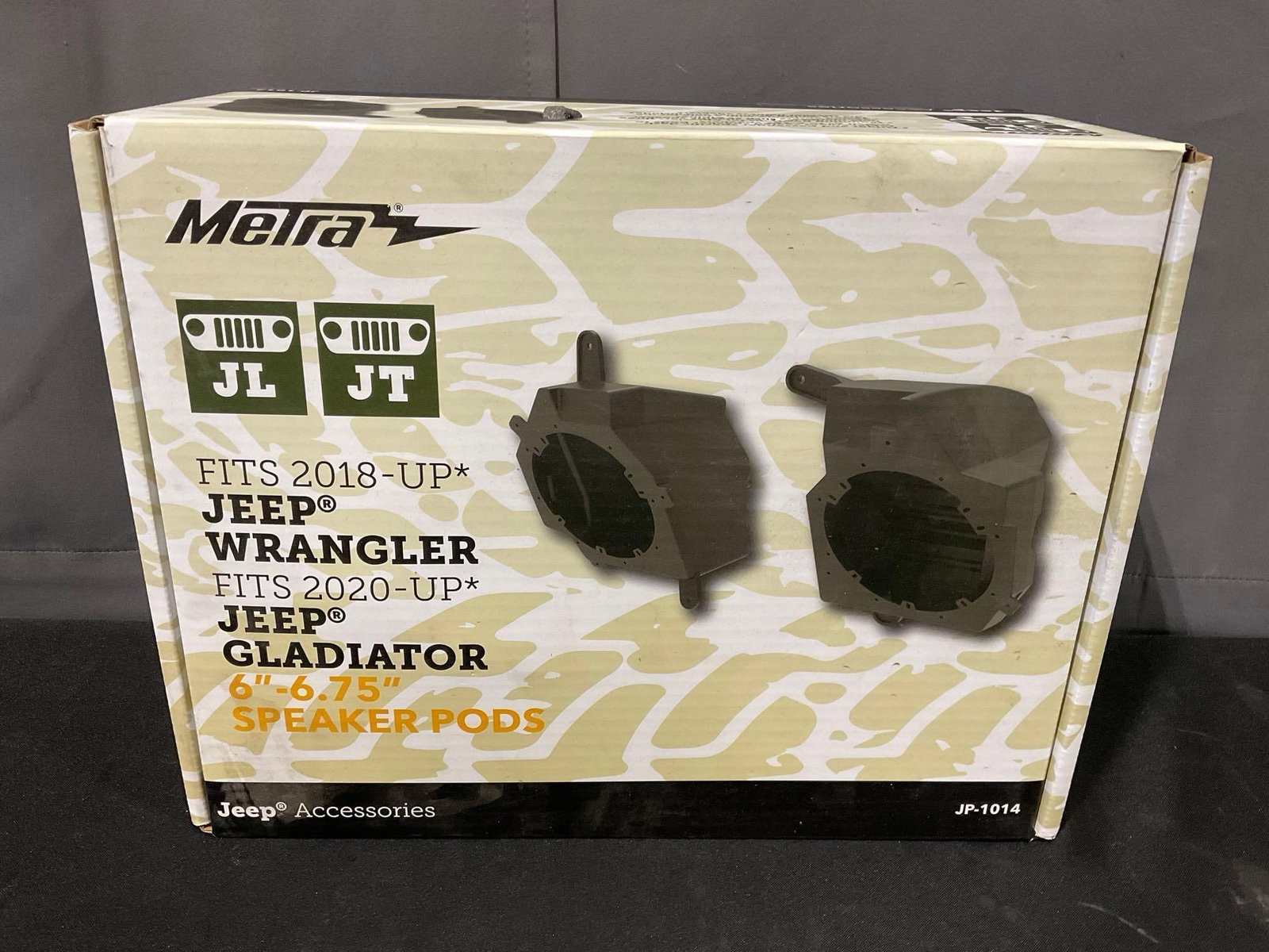 Metra JL & JT 2018 & Up Jeep Wrangler & Jeep Gladiator 2020 & up, 6-6.75 inch Speaker Pods LNIB: Appears to be in good shape. The piece measures approx 8h x 16w x 13d inches. See pics. E-5910 *Oversized shipping may apply*