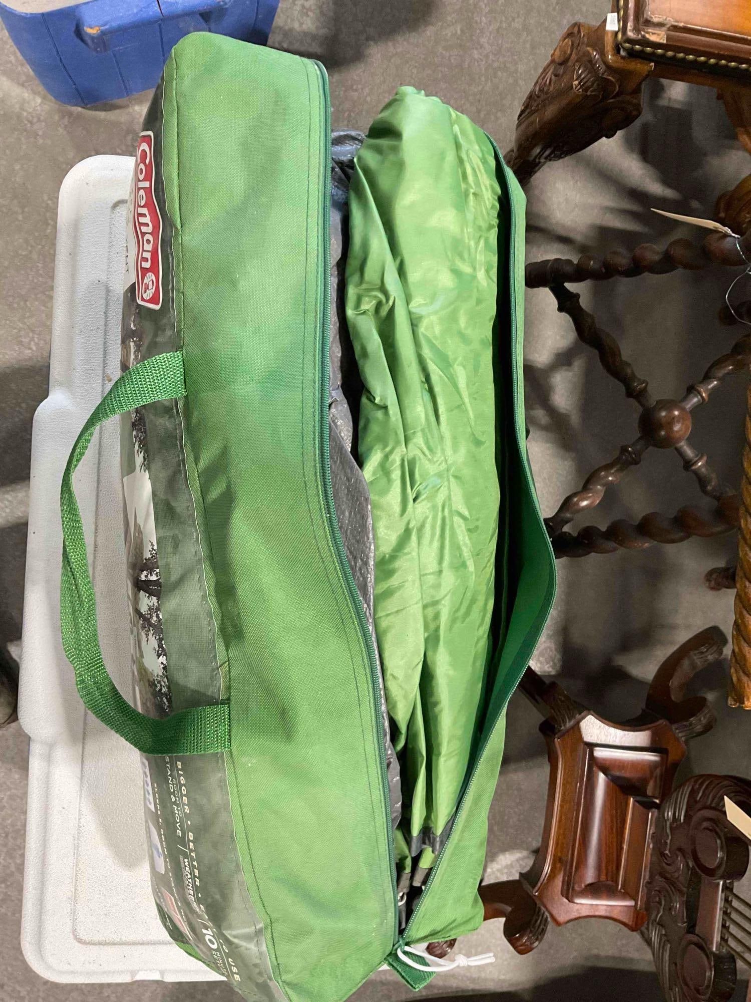 3 pcs Coleman Camping Gear, incl. 2x Plastic Coolers & 1x Meadowfalls 5 Person Tent. See pics. - 9