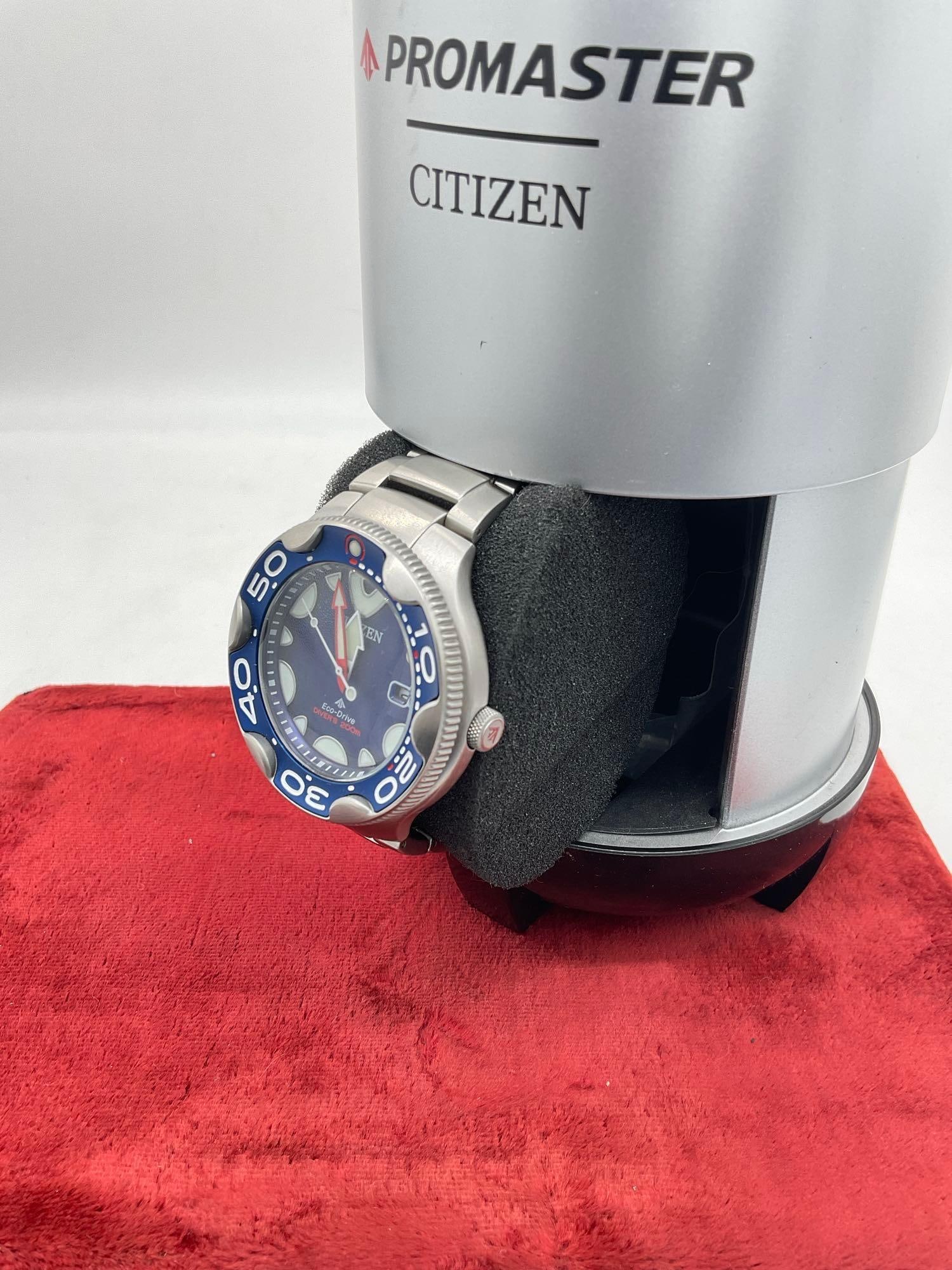 Citizen Promaster eco driver diver's 200m E618-S128714 killer / Orca whale Blue Face Men's watch - 2