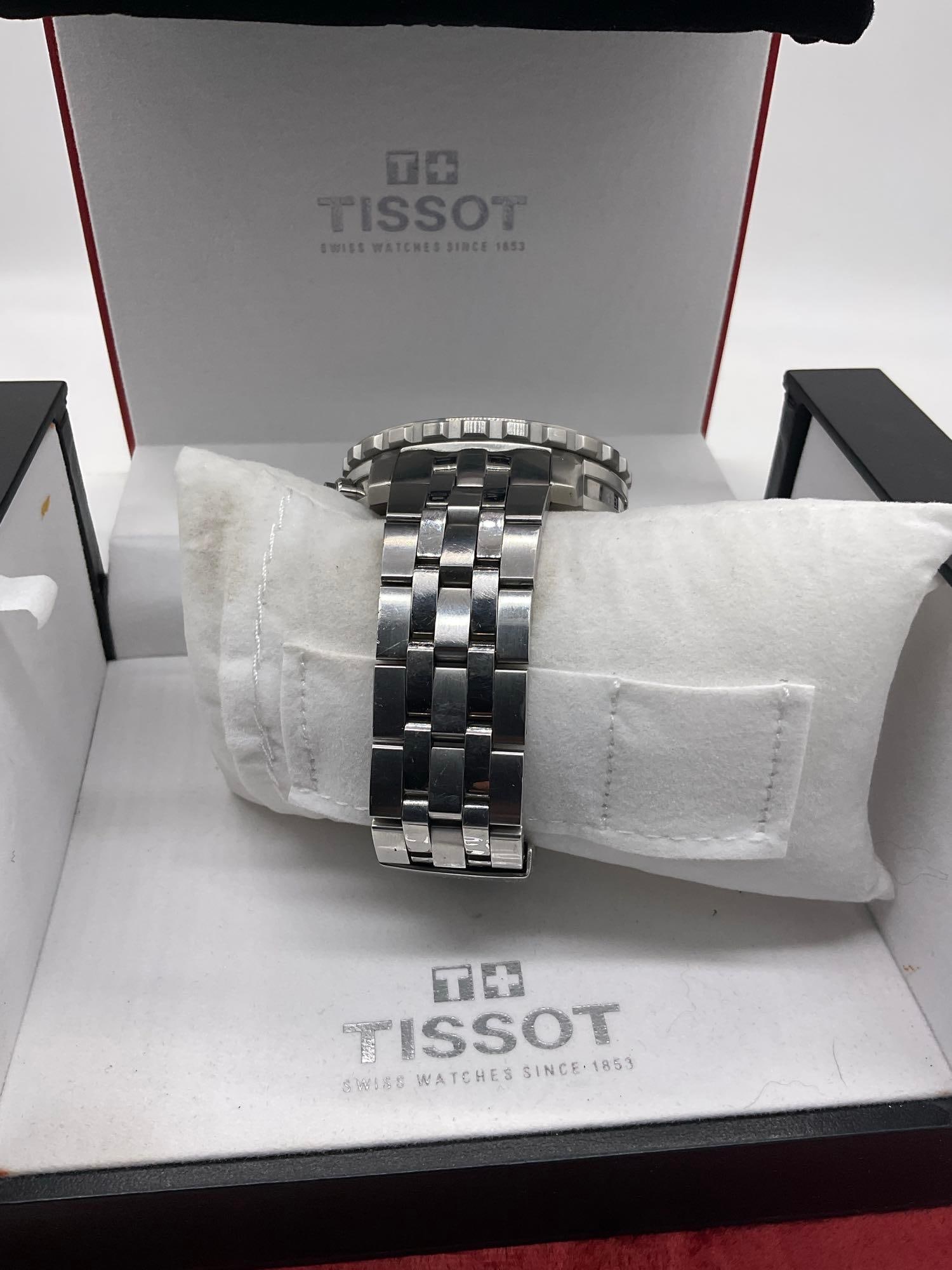 Nice Tissot 1853 Seastar 30 bar 15 jewels Swiss made Men's chronograph Watch W/ OG BOX & Manuals - 5
