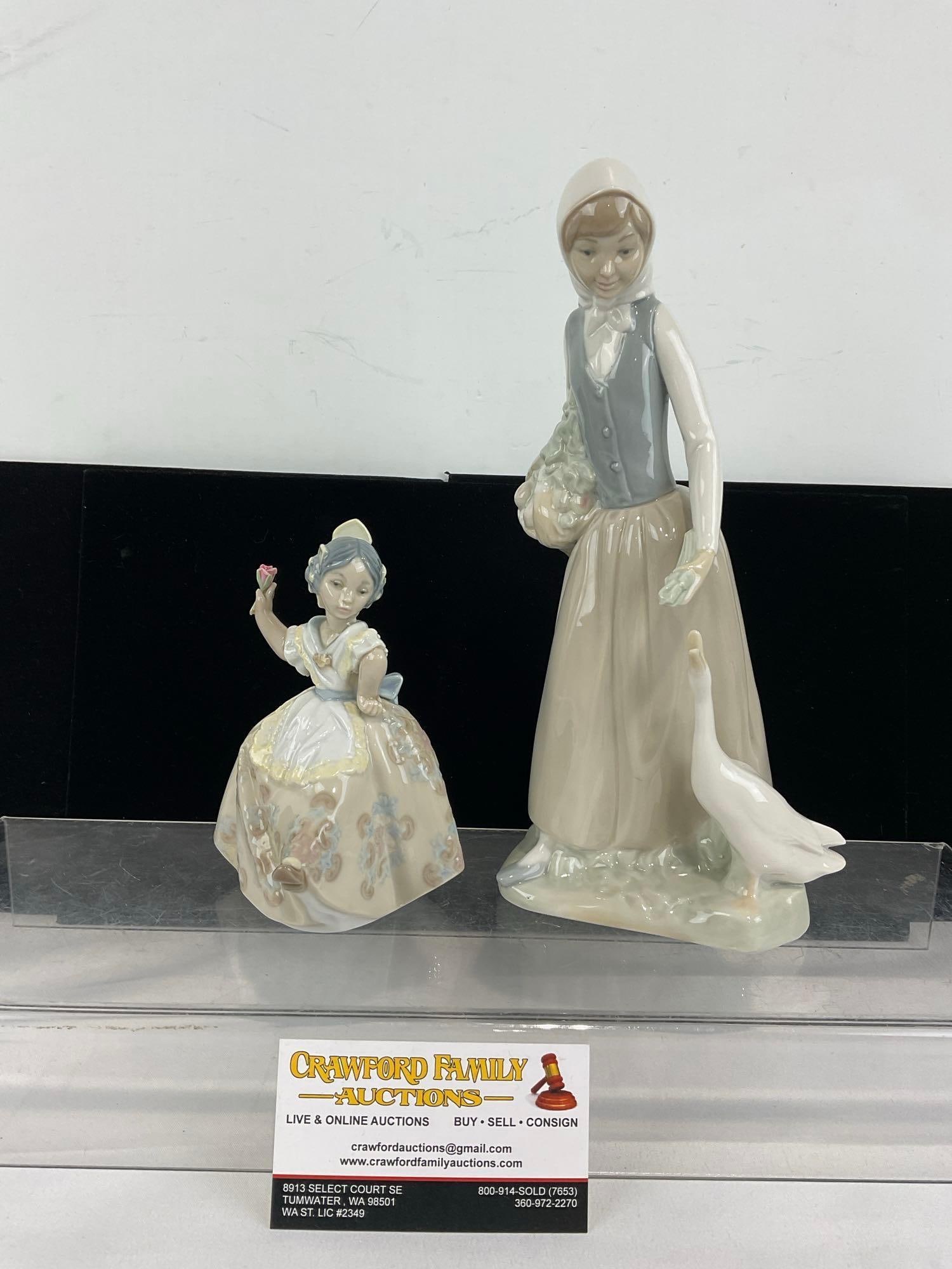 Pair of Statues, Girl Dancing LLADRO #5375 Teresita & NAO by LLADRO Hungry Goose (1 of 7)