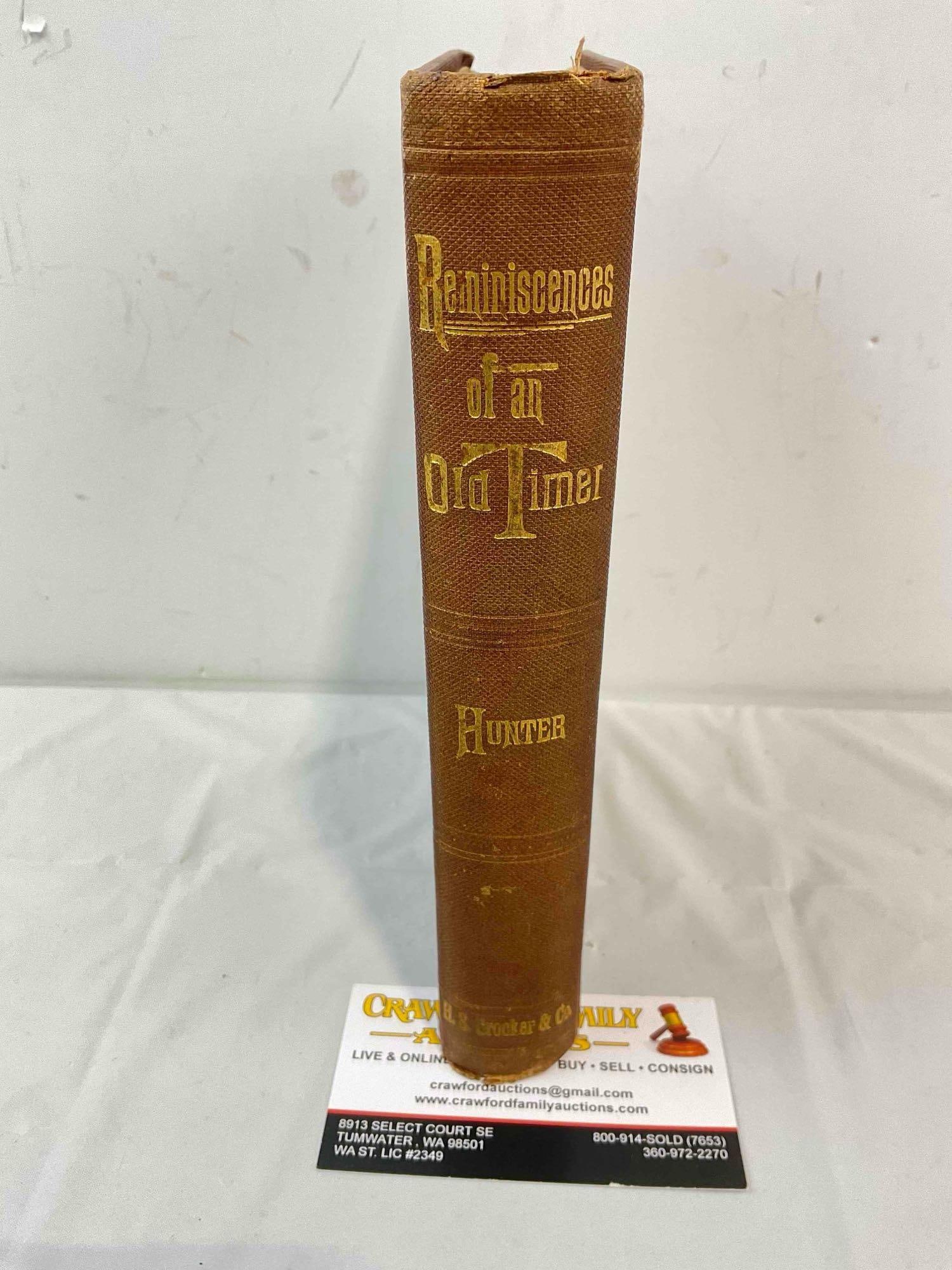 Antique Hardcover Book "Reminiscences of an Old Timer" by Hunter. Fair Condition. See pics. - 2