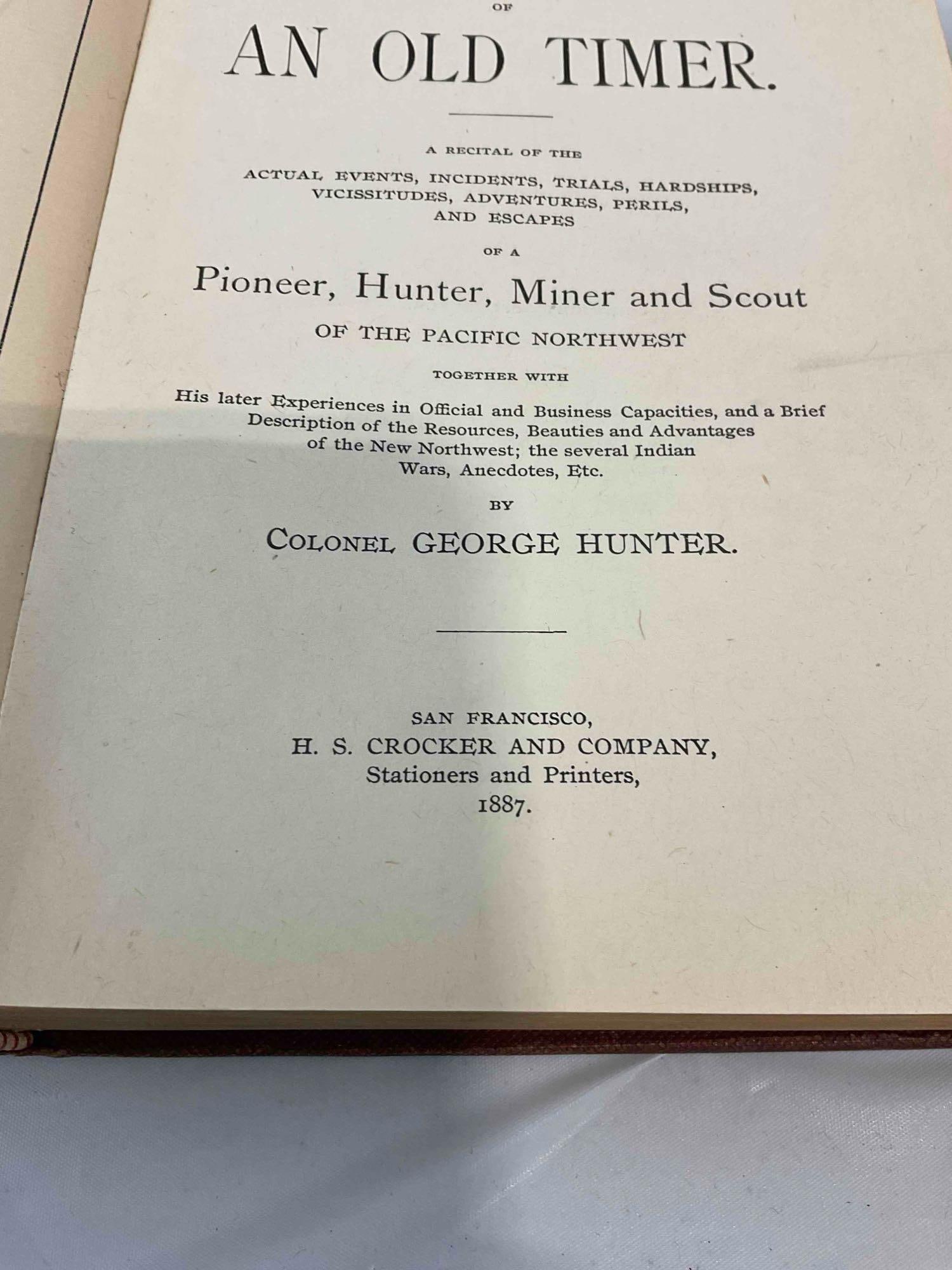 Antique Hardcover Book "Reminiscences of an Old Timer" by Hunter. Fair Condition. See pics. - 5