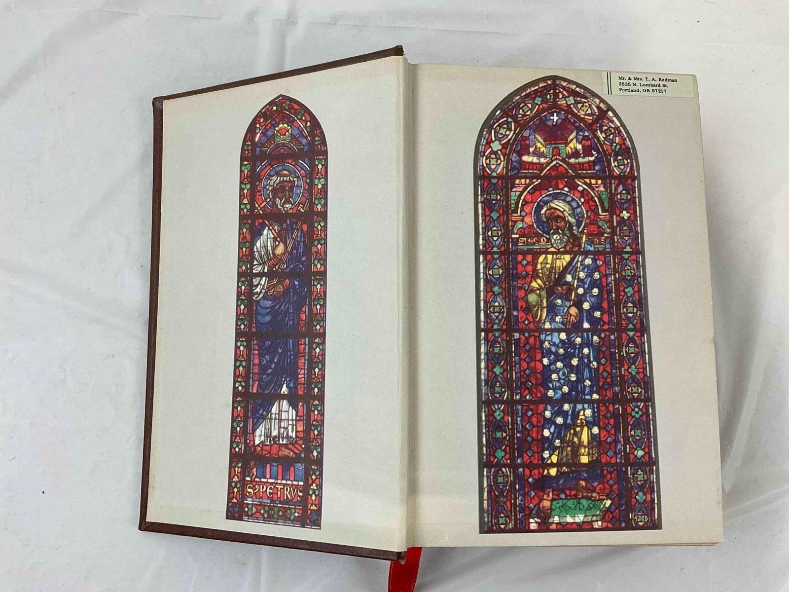 Vintage Hardcover Leather-bound Book "Lives of Saints". Fair Condition. See pics. - 4