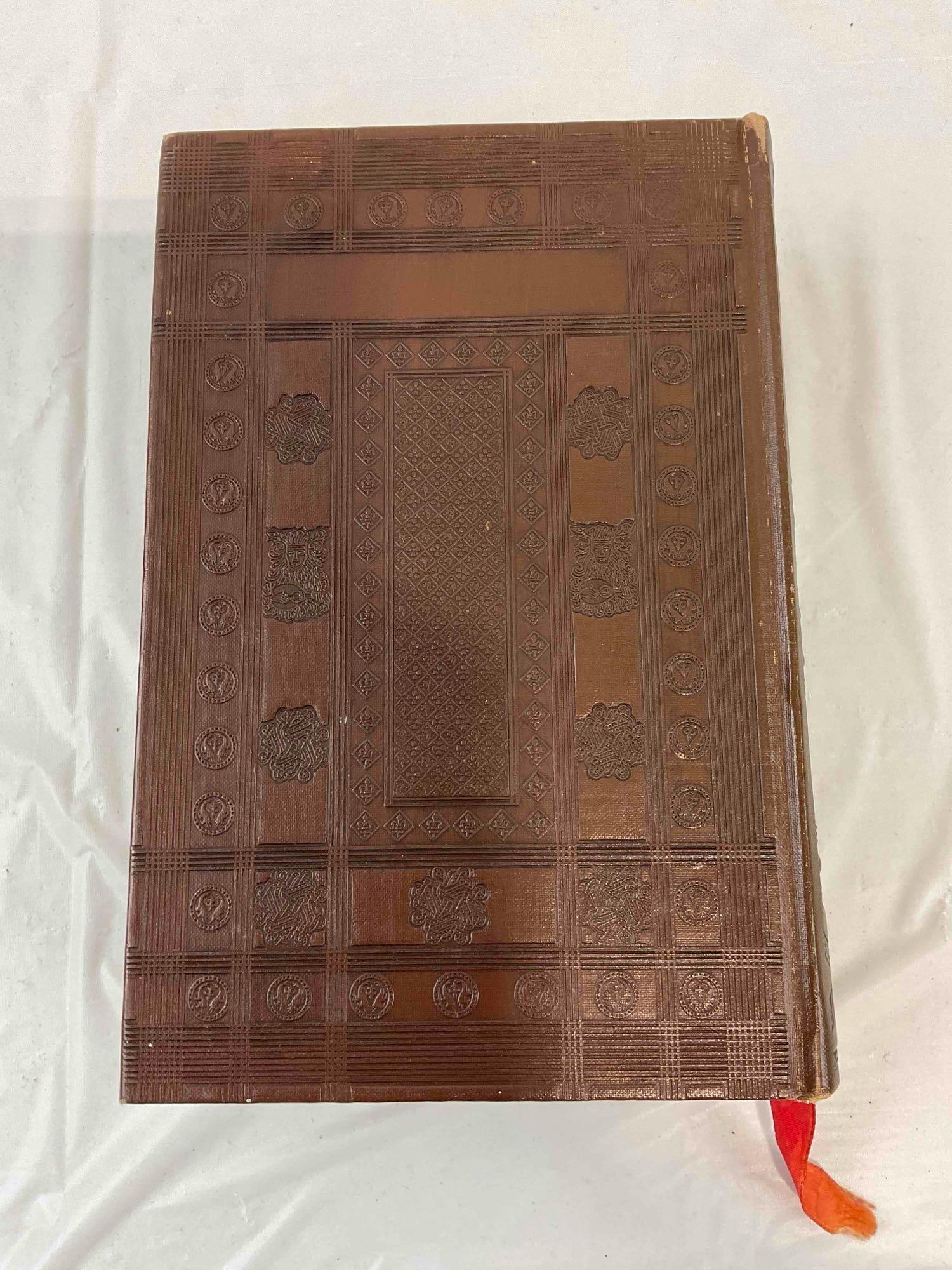 Vintage Hardcover Leather-bound Book "Lives of Saints". Fair Condition. See pics. - 6