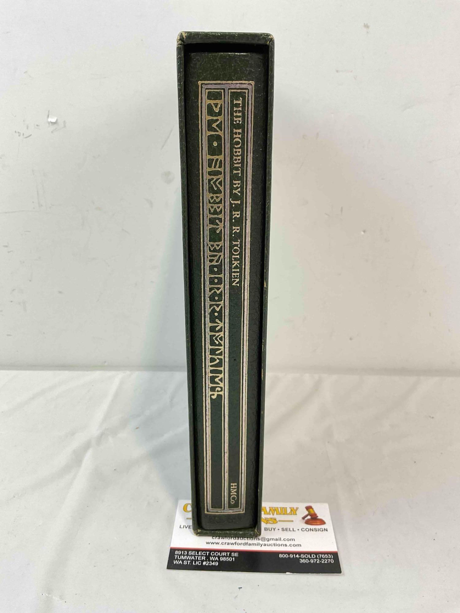 Vintage Hardcover Leather Bound Book "The Hobbit" by J.R.R. Tolkien. Good Condition. See pics. - 2