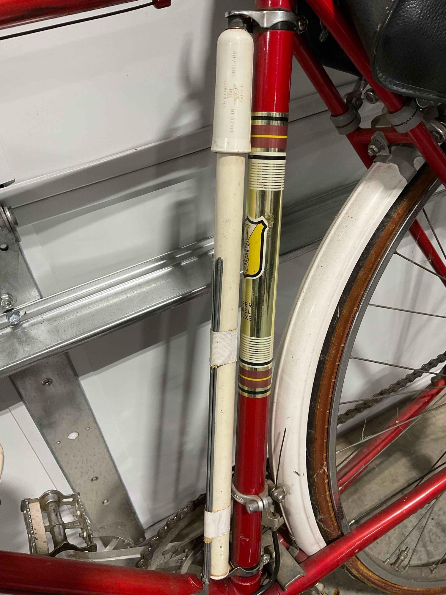 Vintage Schwinn Single Speed Tiger Super Model Deluxe Red Bicycle w/ 27" Wheels. See pics. - 9
