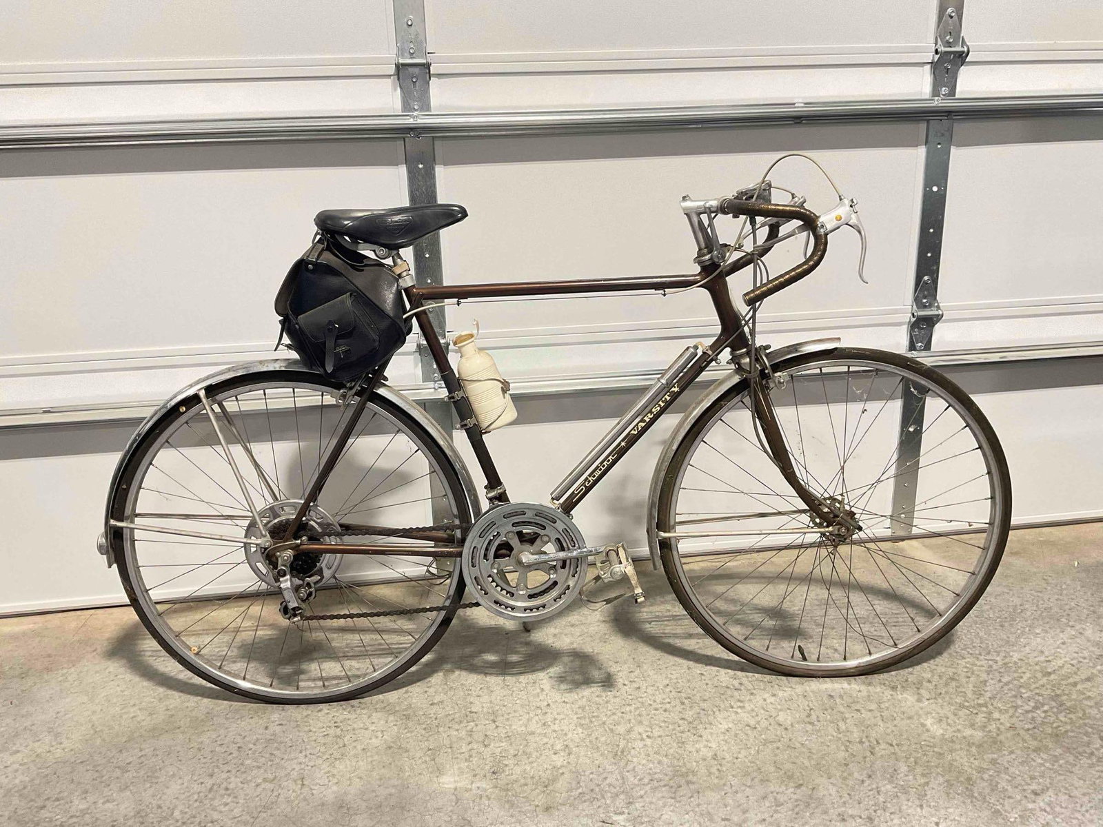 Vintage Schwinn Varsity Single Speed Brown Bike w/ 27" Wheels. Fair Condition. See pics. - 11