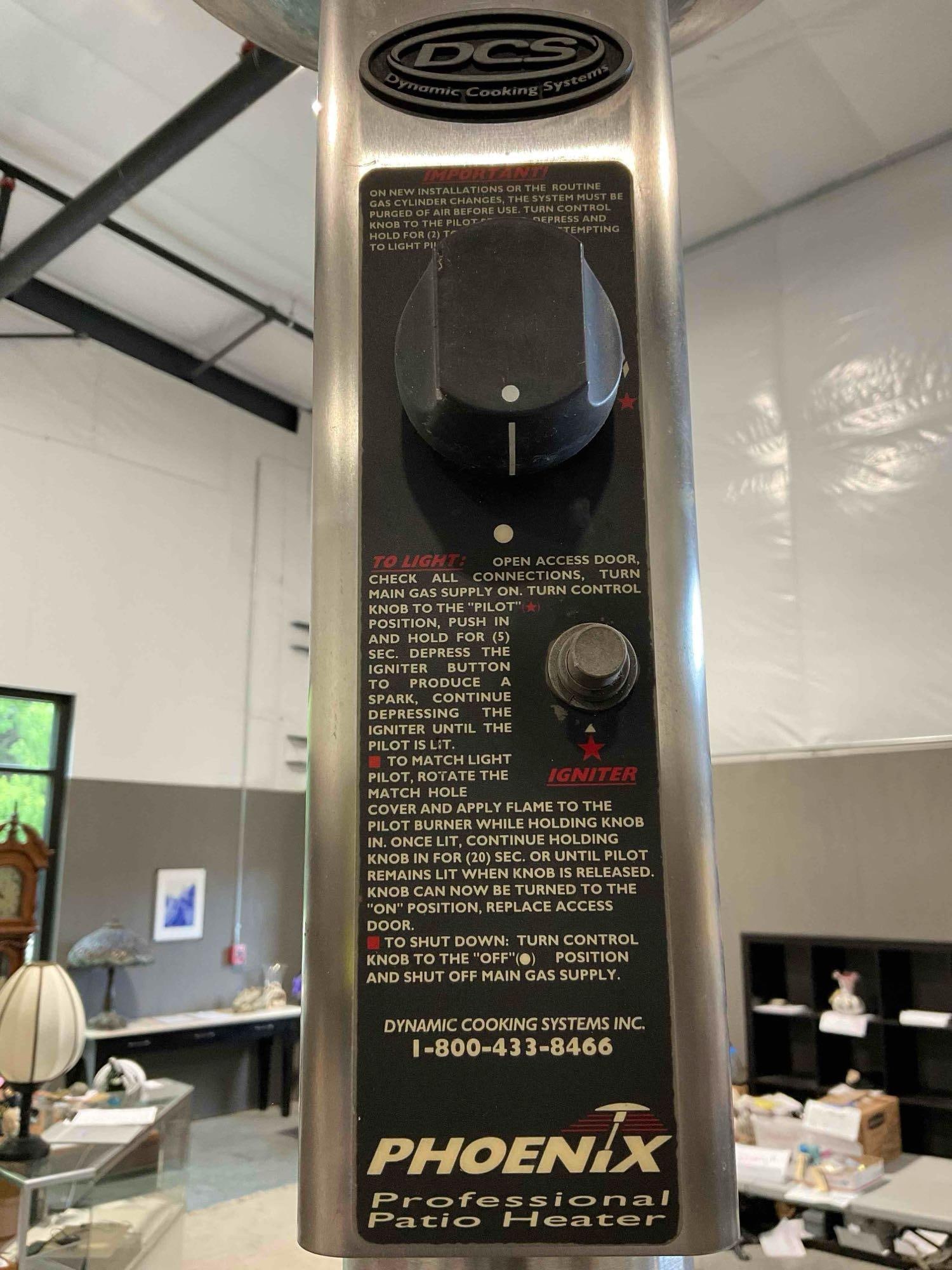 Phoenix Propane Powered Patio Heater Model DCSPHFS. Untested, Working at Consignor's. - 7