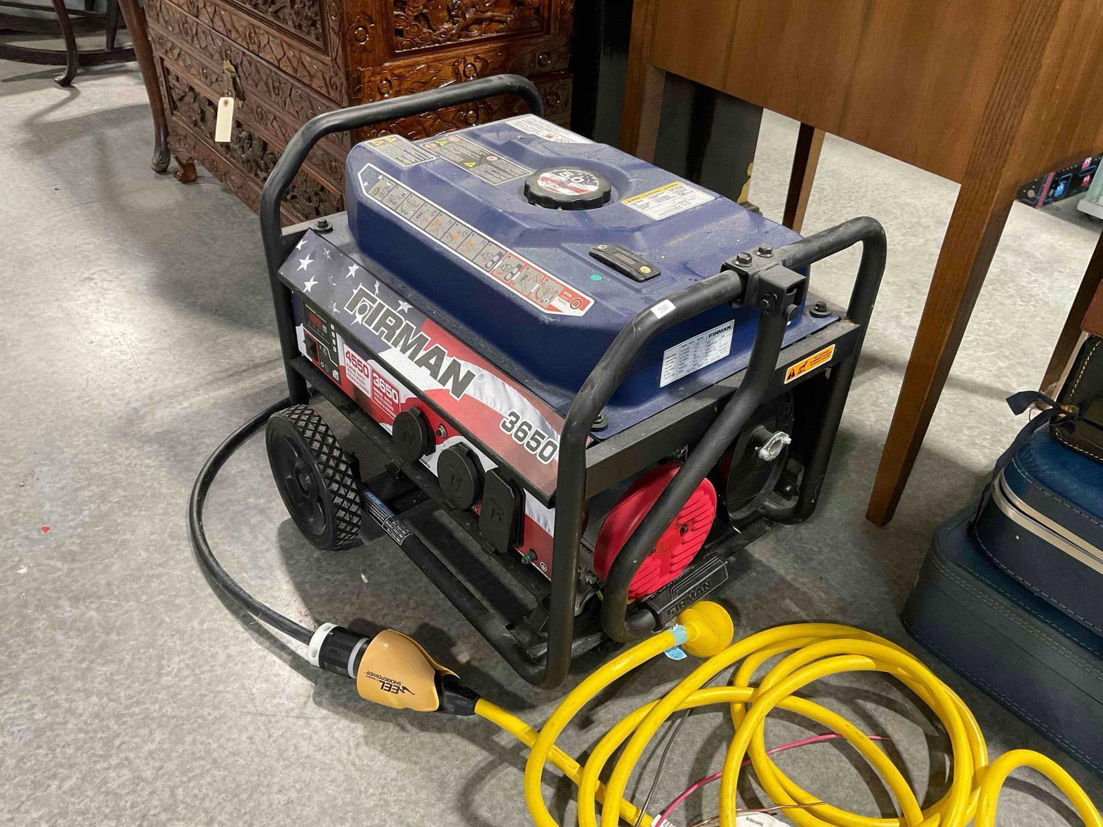 Firman Gas Powered 3650 Watt Generator Model P03611. Working at Consignor's. Good Condition. - 7