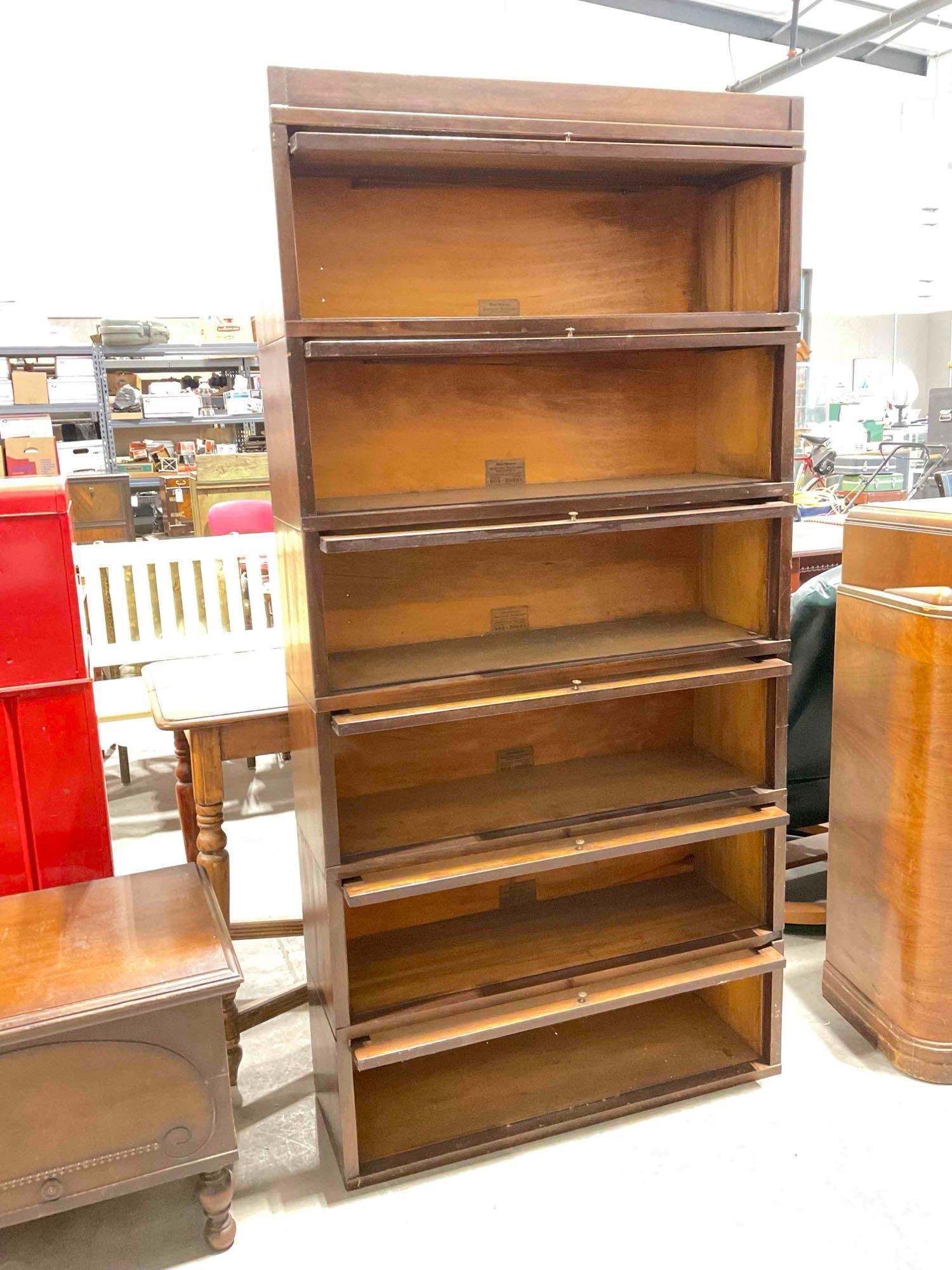Vintage Globe-Wernicke 6-Tier Glass Fronted Sectional Book Case. Fair Condition. See pics. - 6