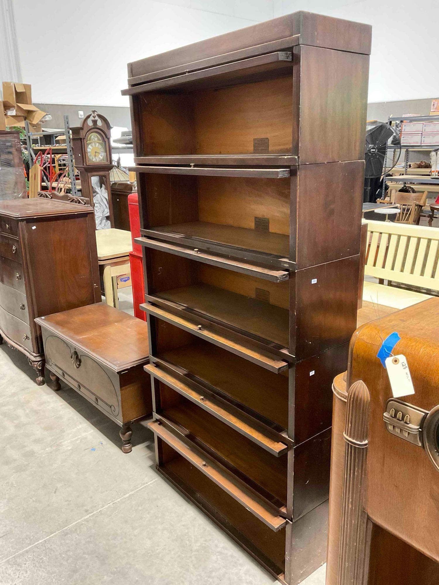 Vintage Globe-Wernicke 6-Tier Glass Fronted Sectional Book Case. Fair Condition. See pics. - 7