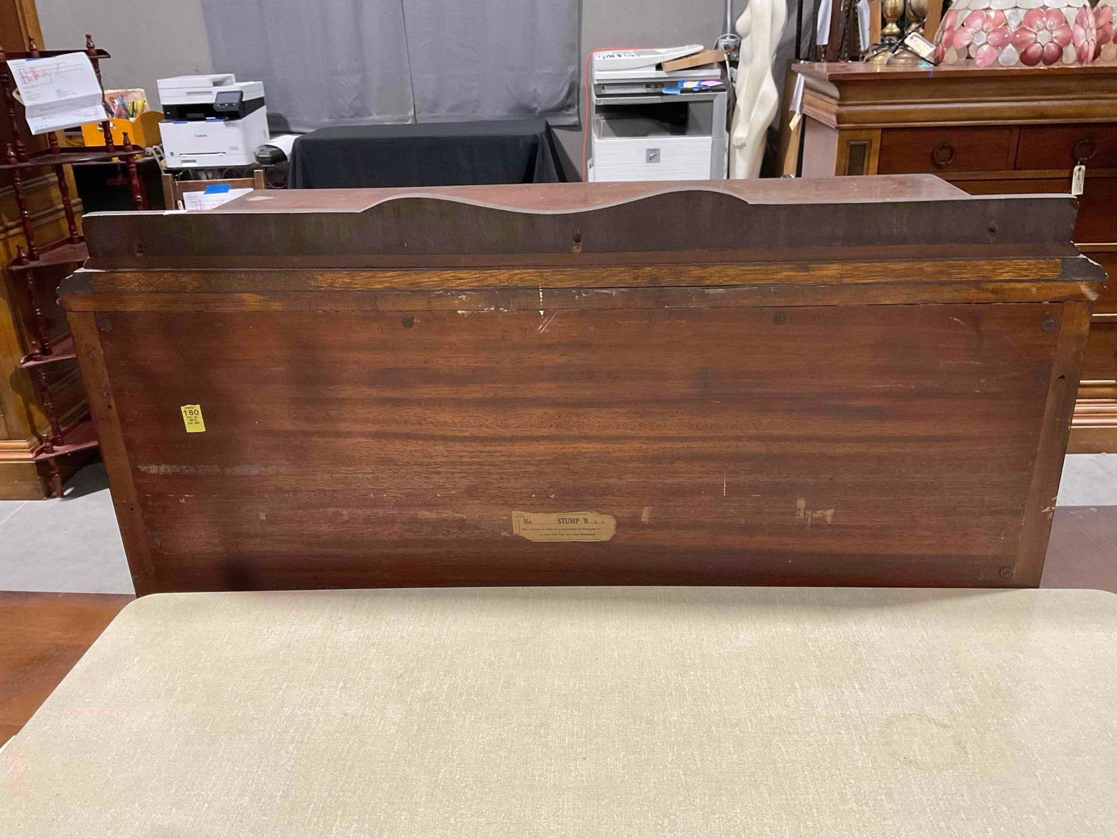Vintage Mahogany? Wooden 7 Drawer Dresser w/ Carved Accents & Nice Grain. Fair Condition. - 7