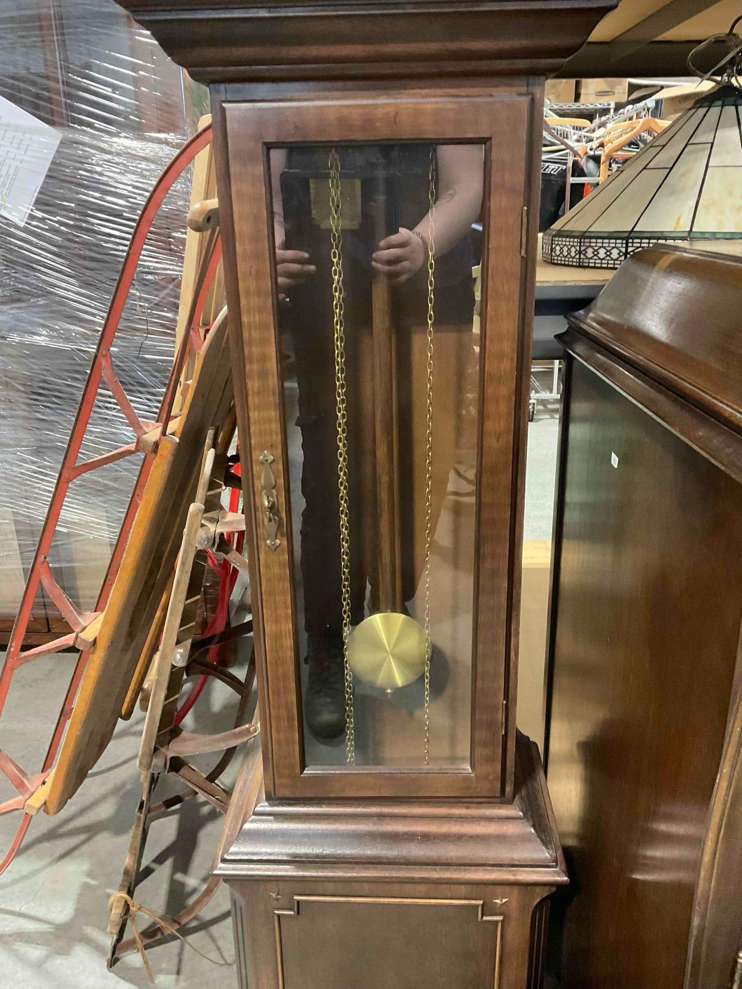 Herschede 8 Day Grandfather Clock Model 607 Lady Shelly w/ Pendulum & Weights. See pics. - 3