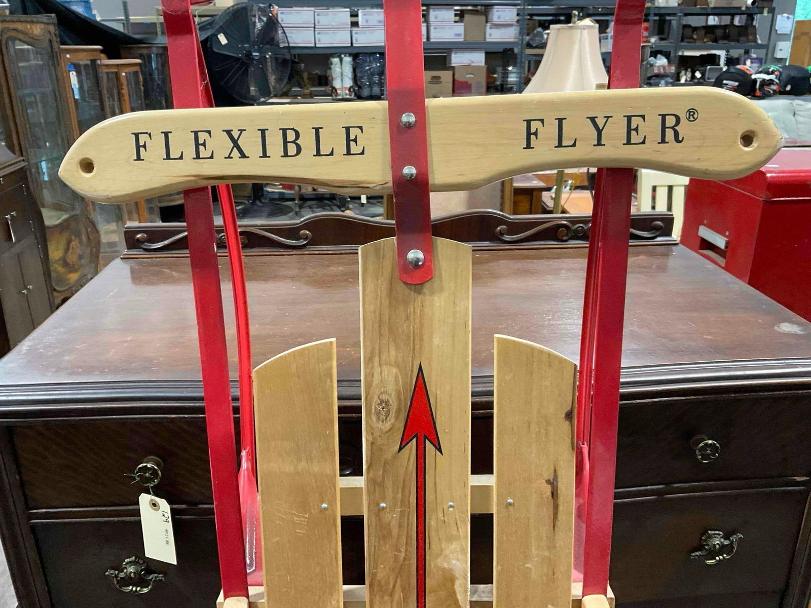 Modern Flexible Flyer Metal & Wood Snow Sled Model 1060. Good Condition. See pics. - 4