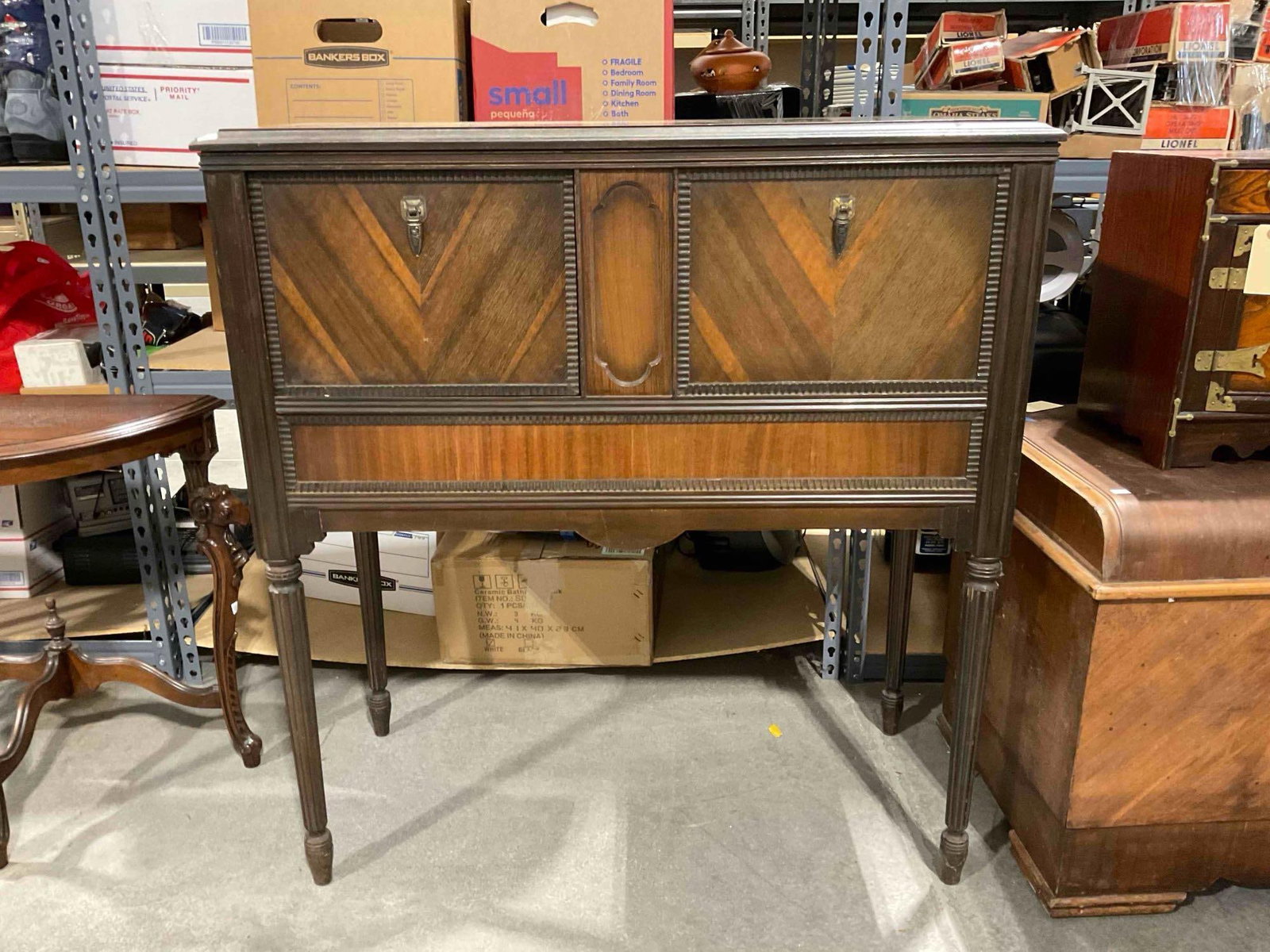 Vintage Sonora Phonograph Wood Cabinet Repurposed as Buffet. Good Condition. See pics. (1 of 6)