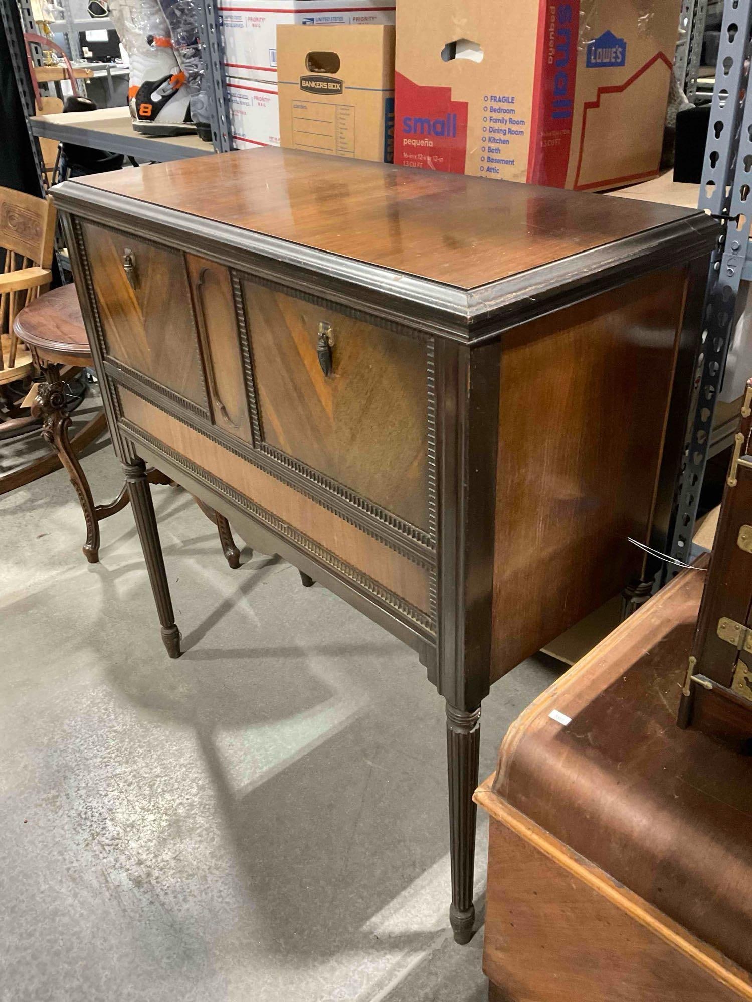 Vintage Sonora Phonograph Wood Cabinet Repurposed as Buffet. Good Condition. See pics. - 3