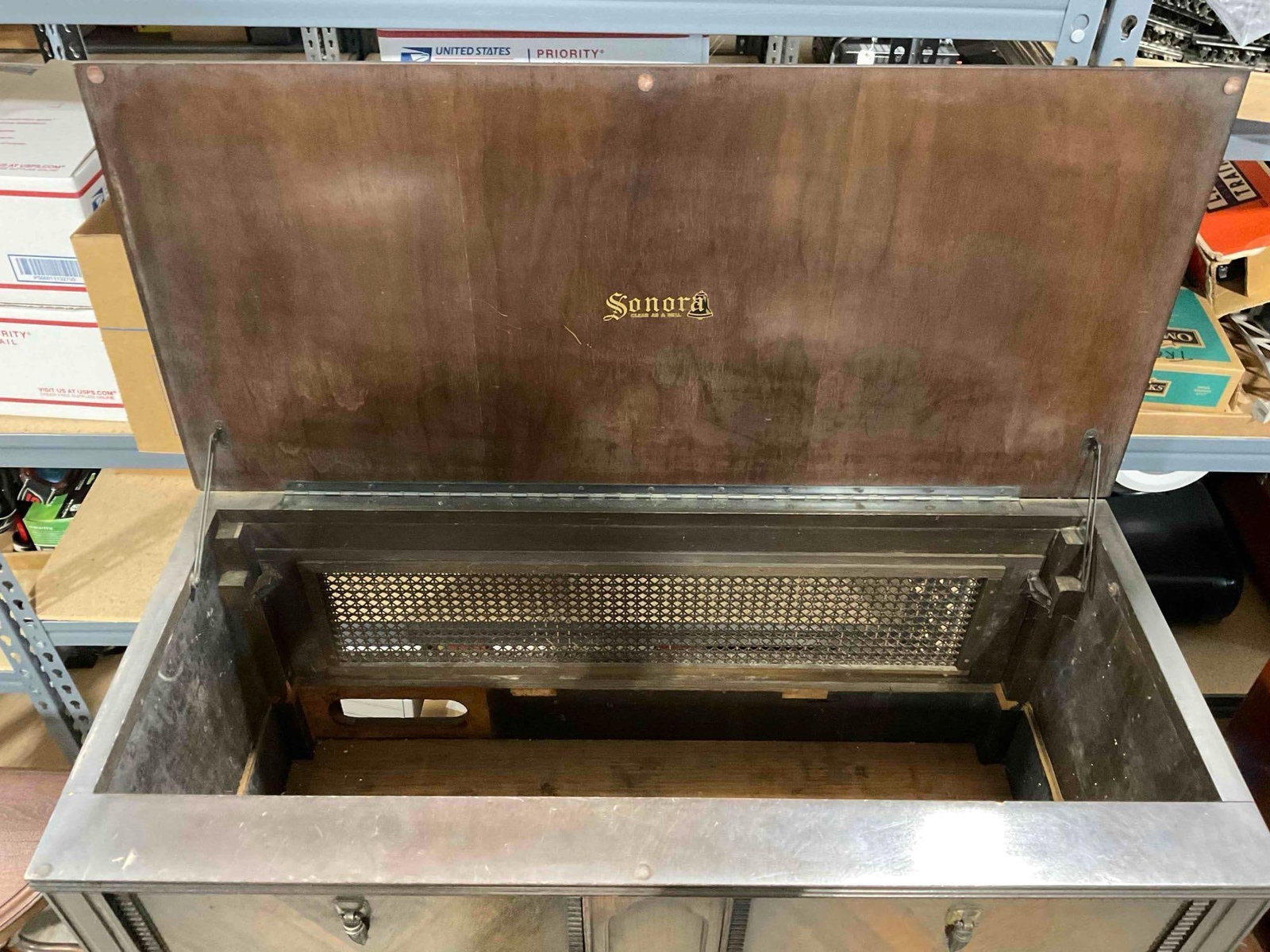Vintage Sonora Phonograph Wood Cabinet Repurposed as Buffet. Good Condition. See pics. - 6