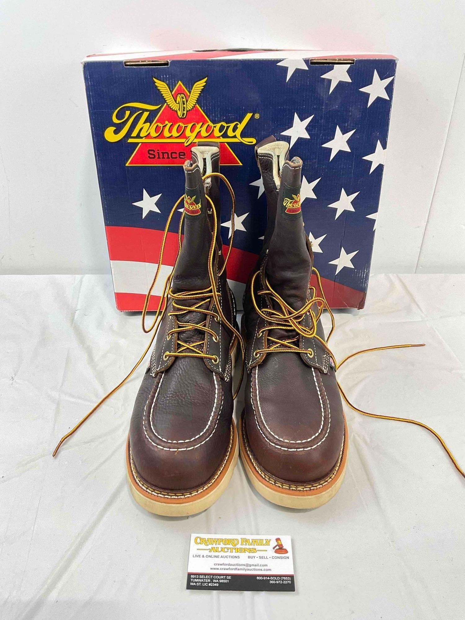 Thorogood MAXwear Wedge 814-3800 Leather Boots in US Men's Size 11. Good Condition. (1 of 8)